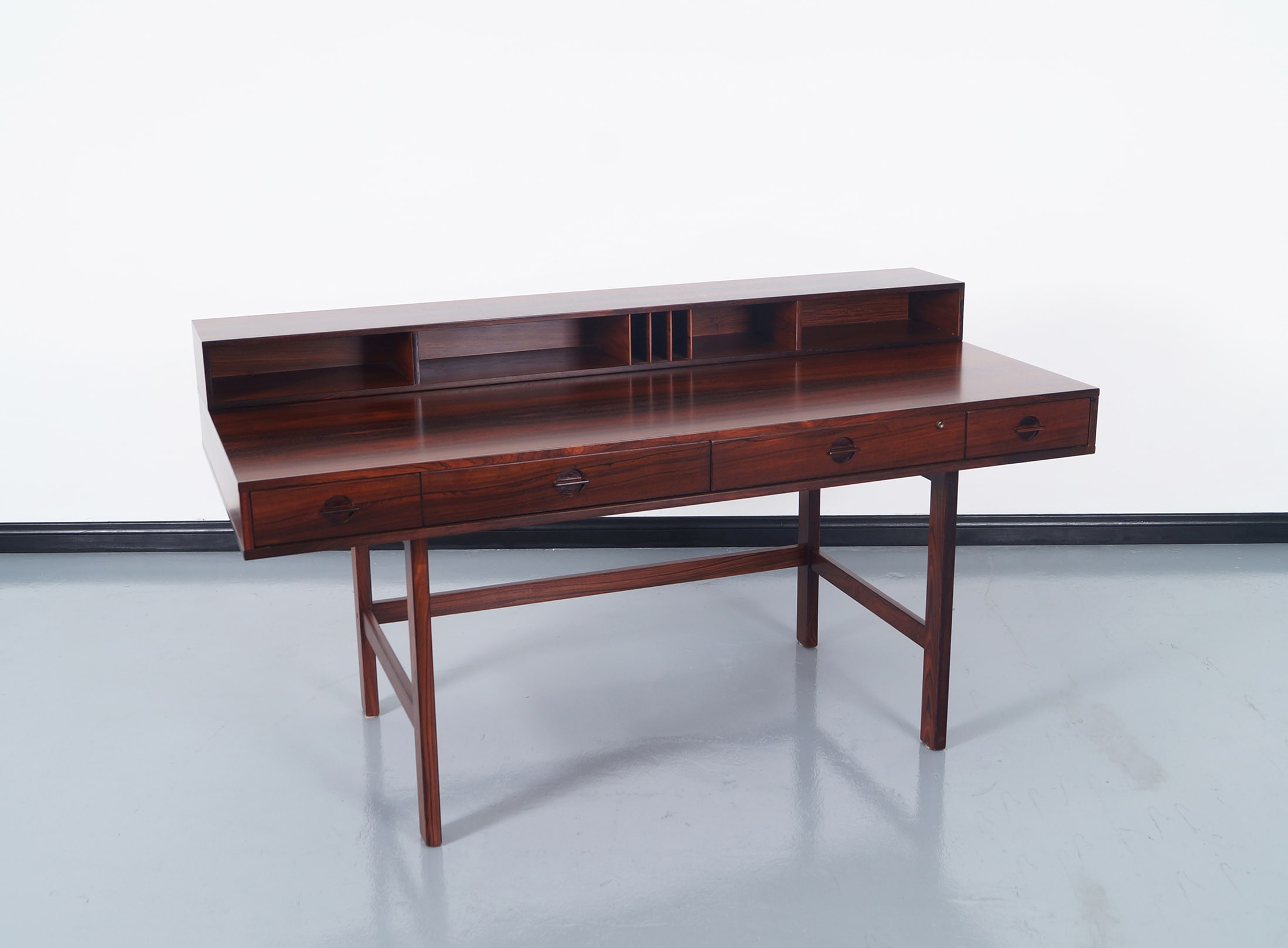Danish Rosewood Flip Top Desk by Jens Quistgaard 