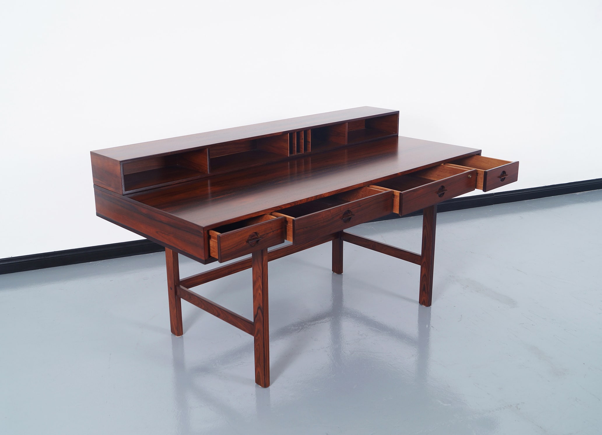 Danish Rosewood Flip Top Desk by Jens Quistgaard 