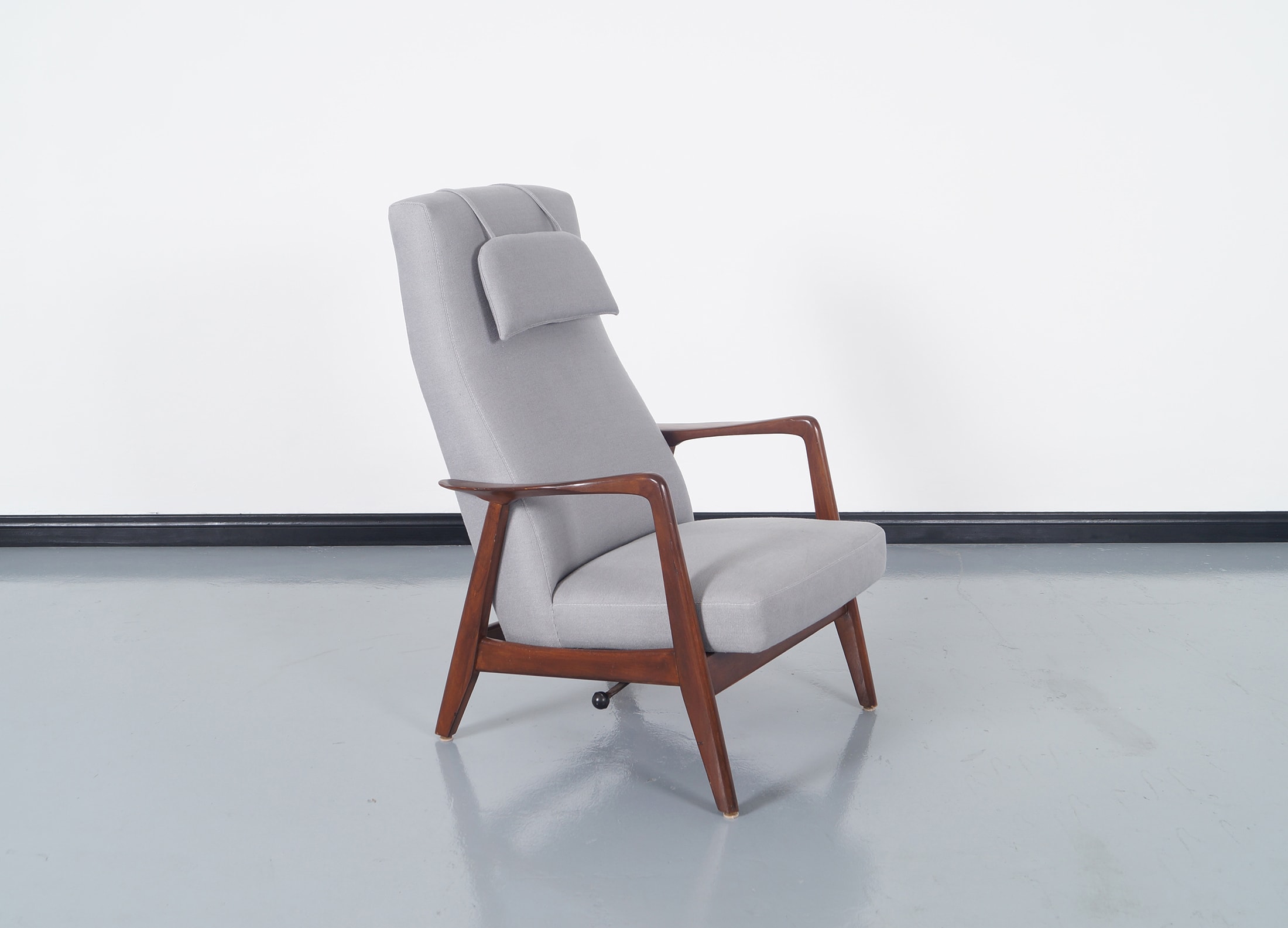 Vintage Reclining Lounge Chair & Ottoman by Folke Ohlsson for Dux 