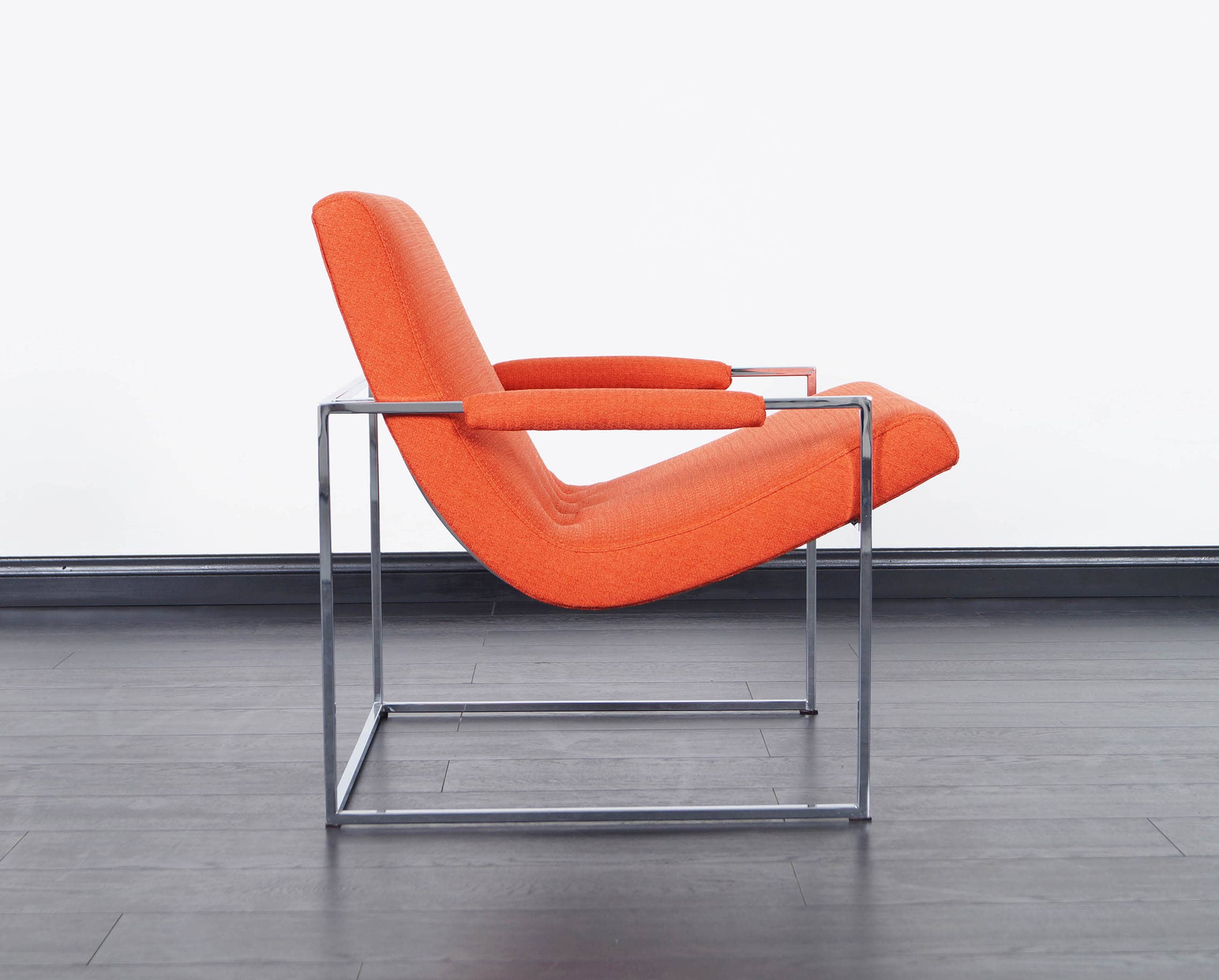 Vintage Chrome Lounge Chairs by Milo Baughman