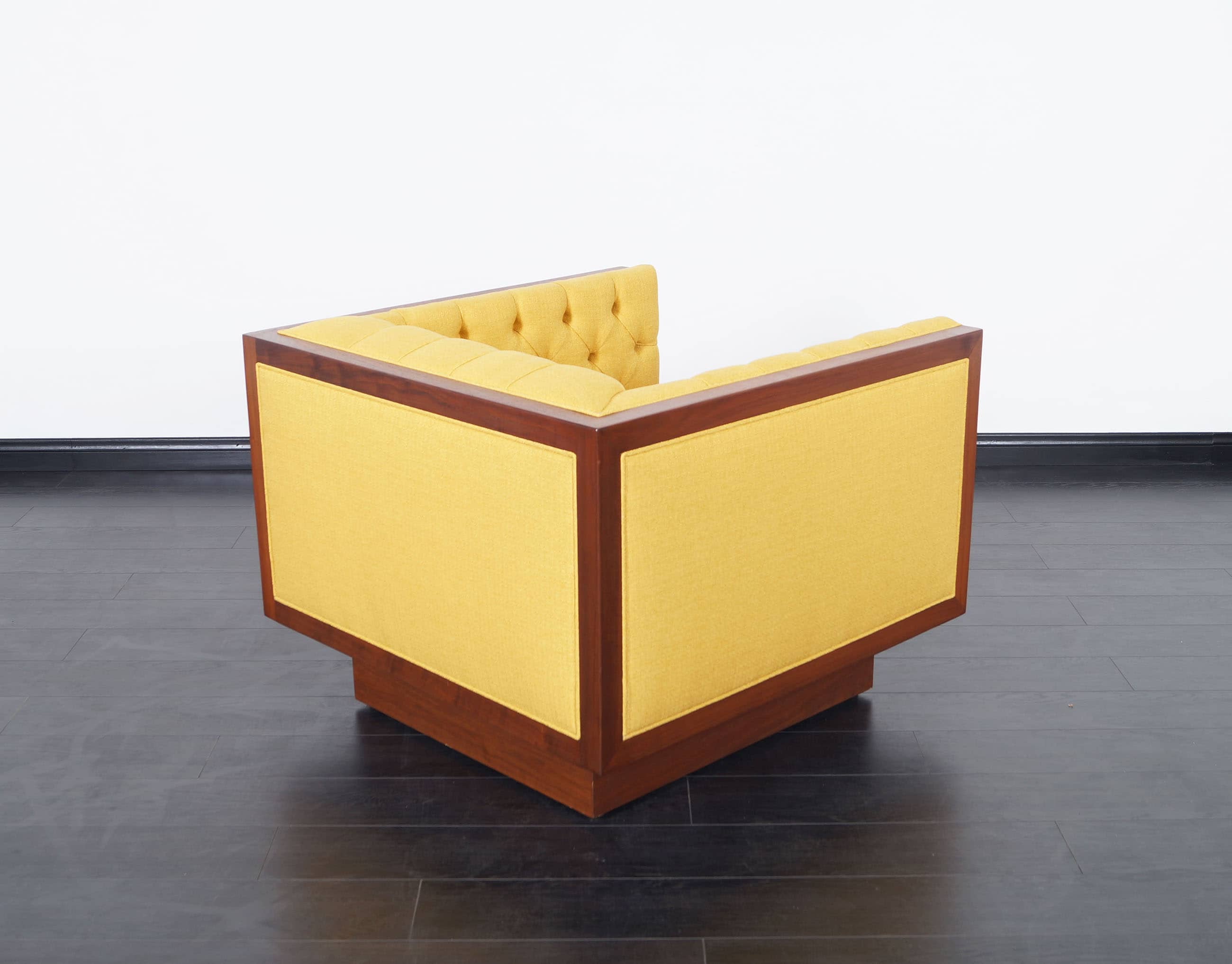 Vintage Tufted Lounge Chairs by Milo Baughman
