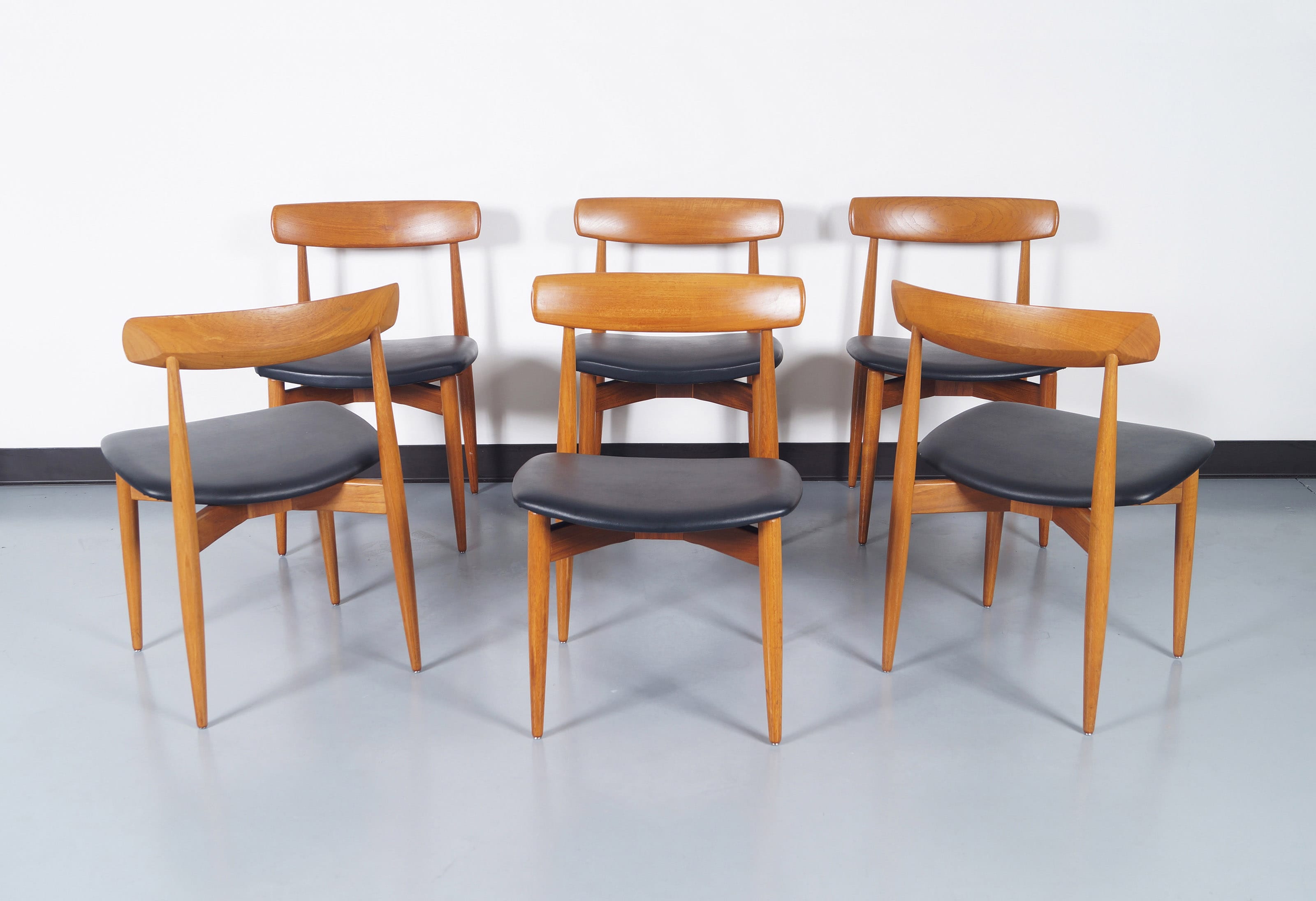 Danish Modern Teak Dining Chairs by H.W. Klein