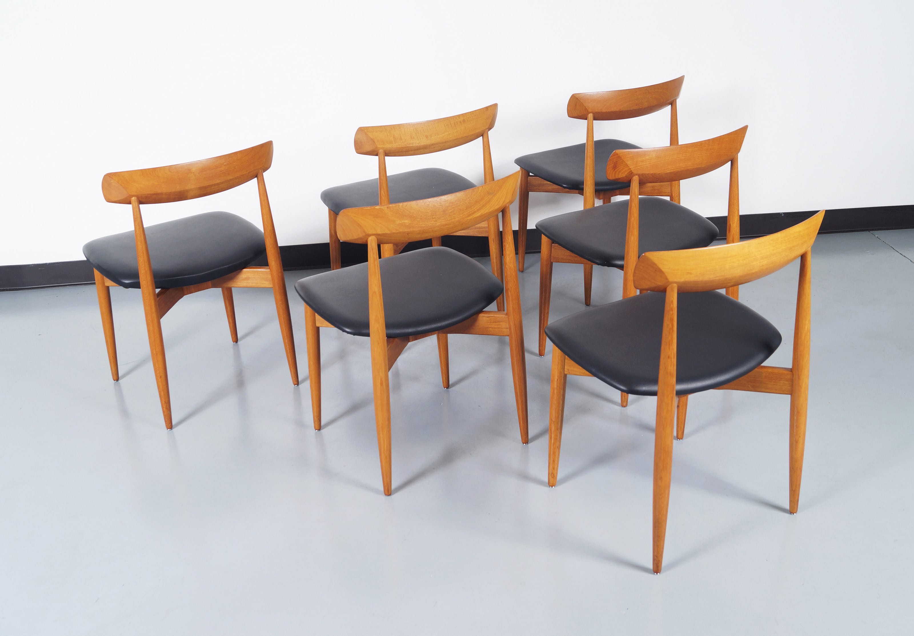 Danish Modern Teak Dining Chairs by H.W. Klein