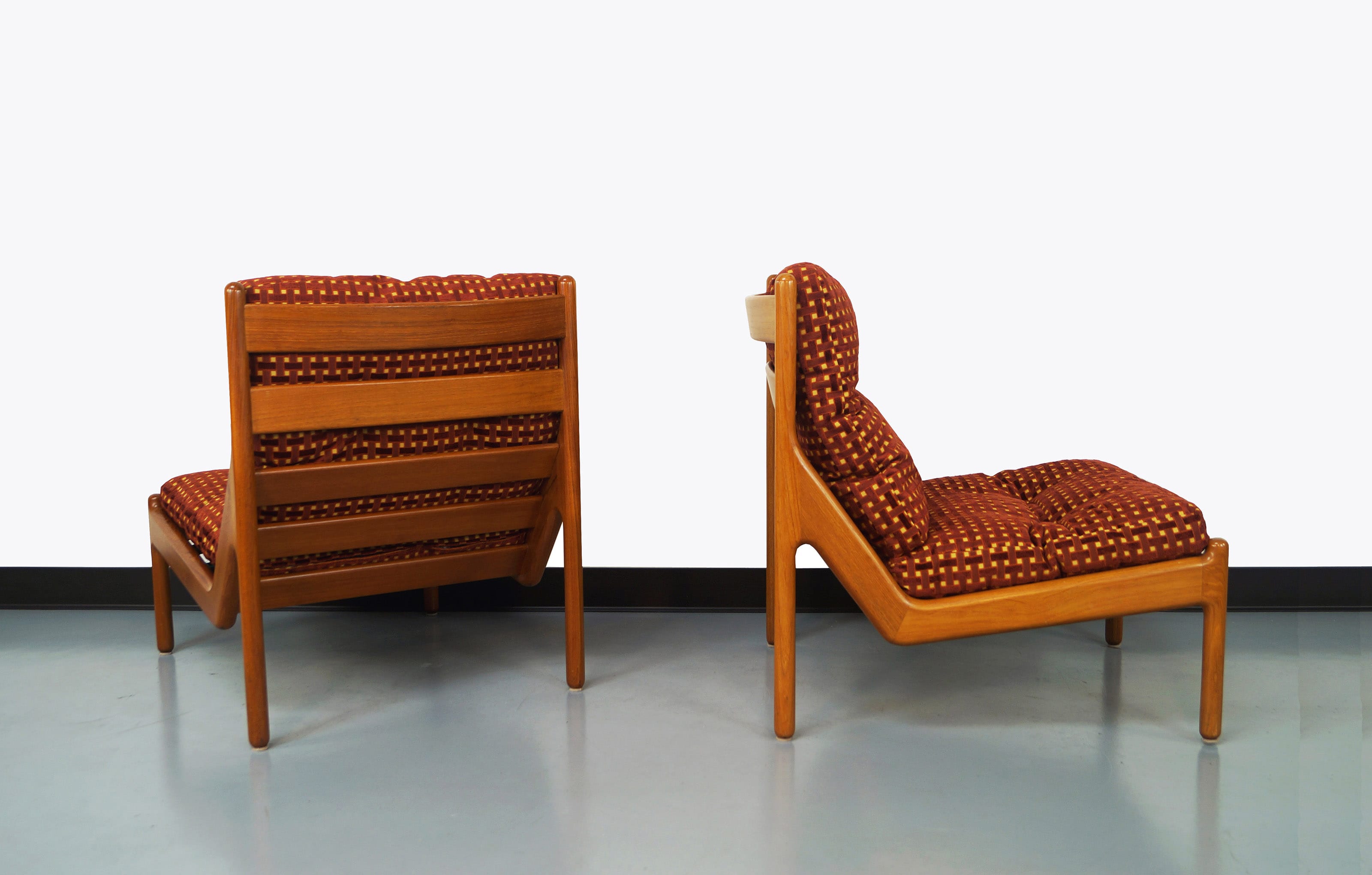 Danish Teak Lounge Chairs by Niels Bach