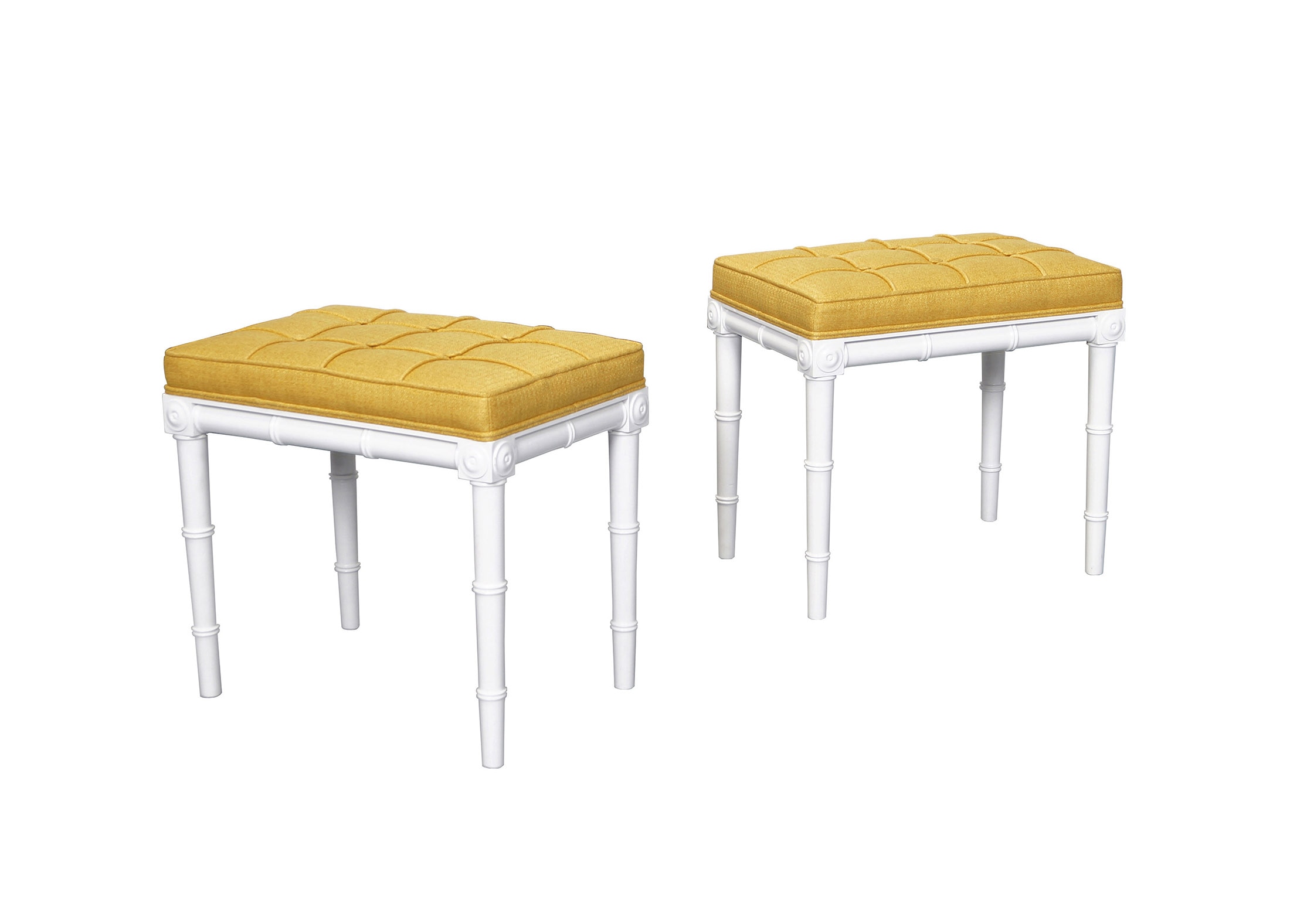 Vintage Faux Bamboo Stools 