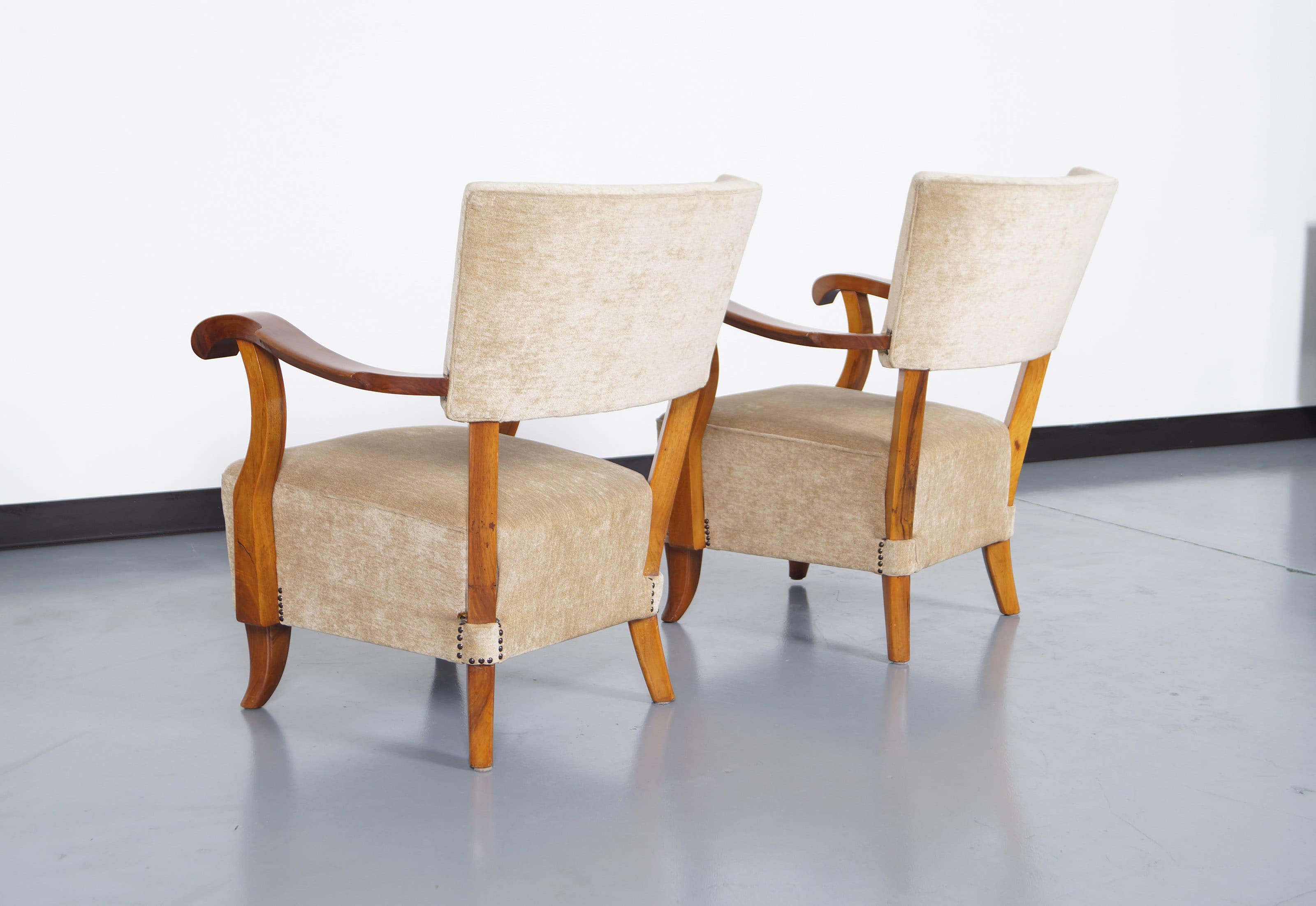 Vintage French Art Deco Lounge Chairs 