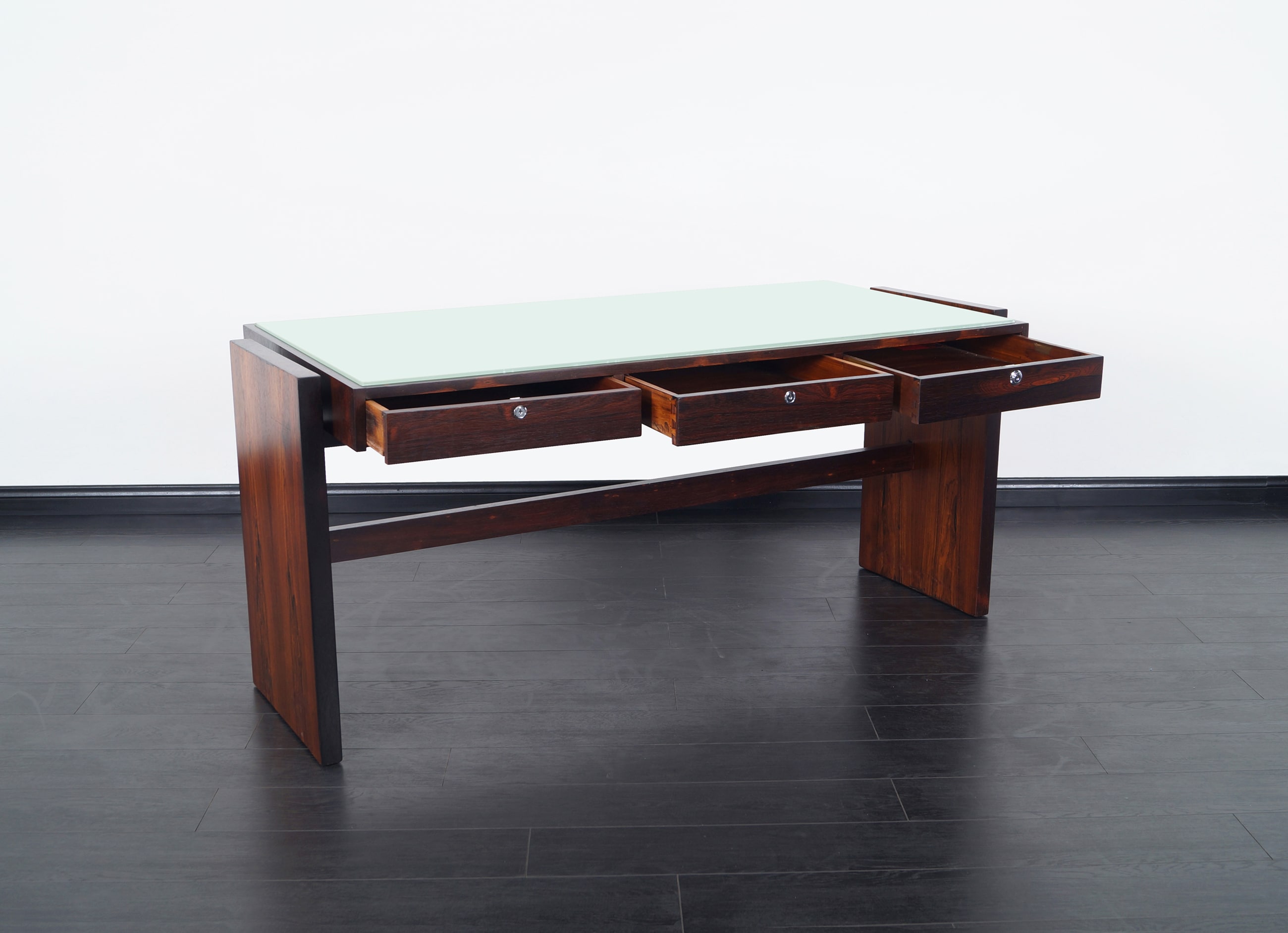 Brazilian Rosewood Desk by Joaquim Tenreiro