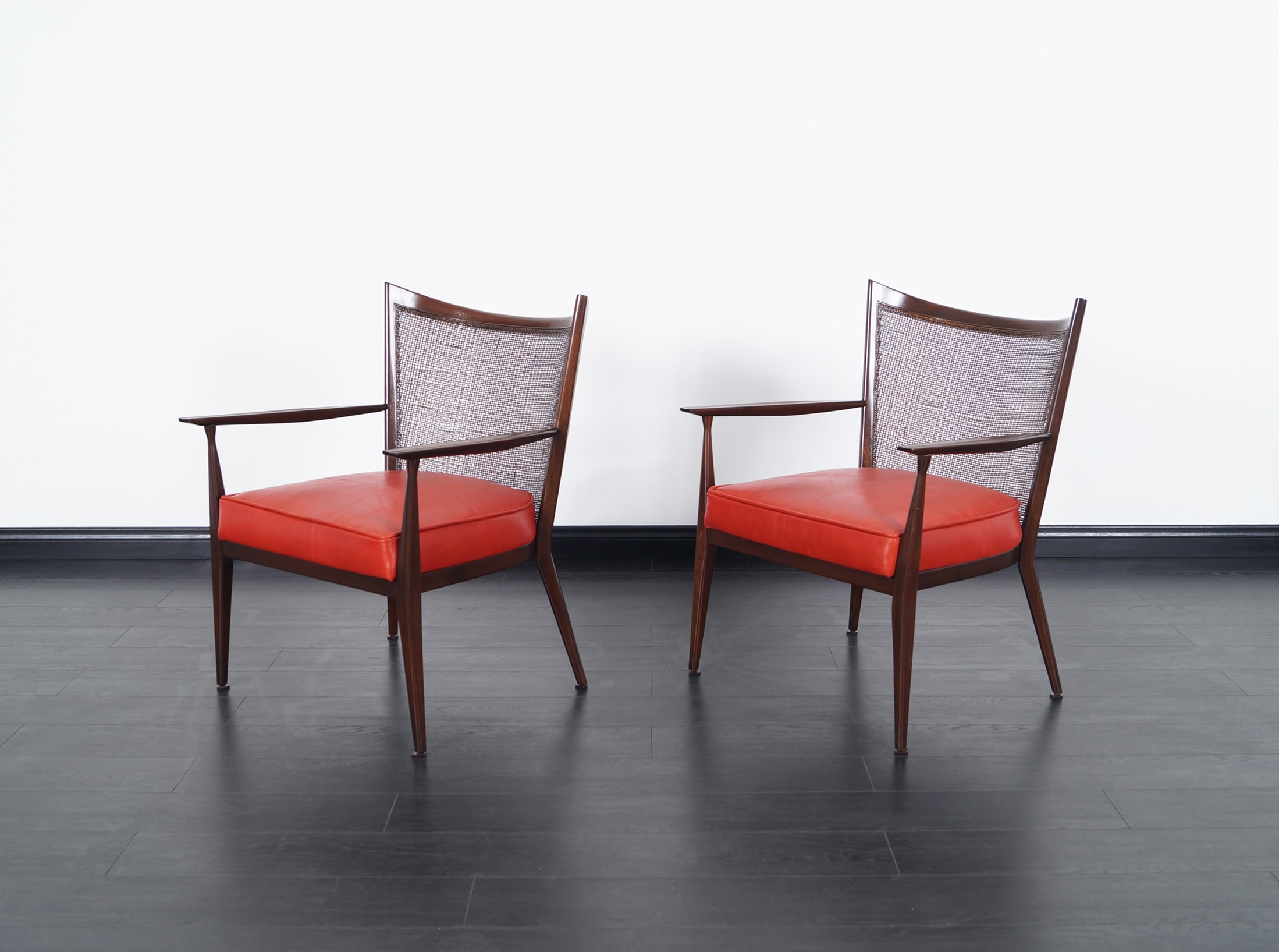 Vintage Leather Lounge Chairs by Paul McCobb