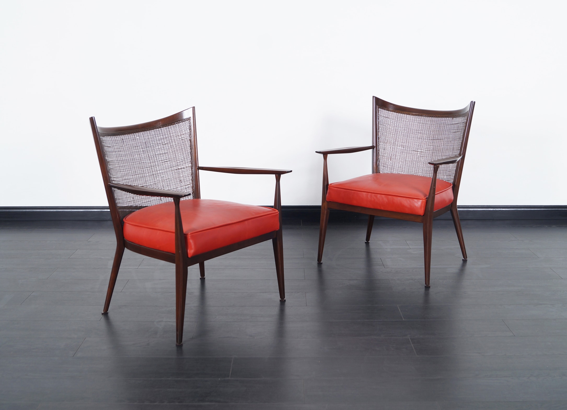 Vintage Leather Lounge Chairs by Paul McCobb