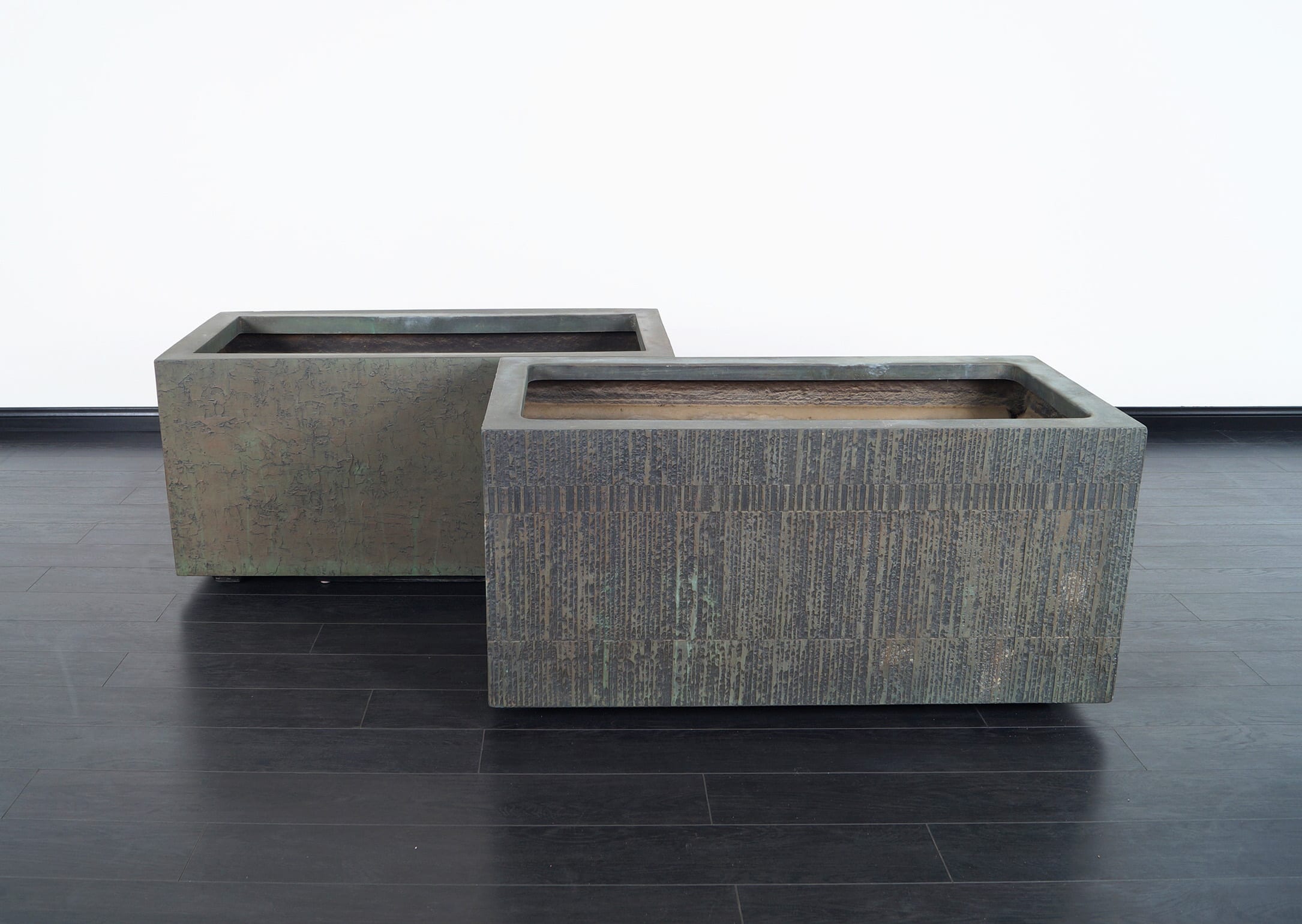 Architectural Cast Bronze Resin Planters by Forms and Surfaces