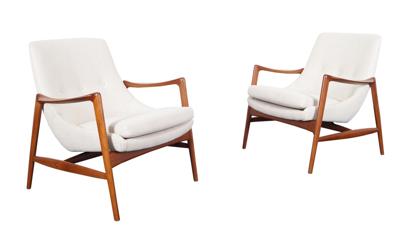 Norwegian Teak Lounge Chairs by Peter Wessel