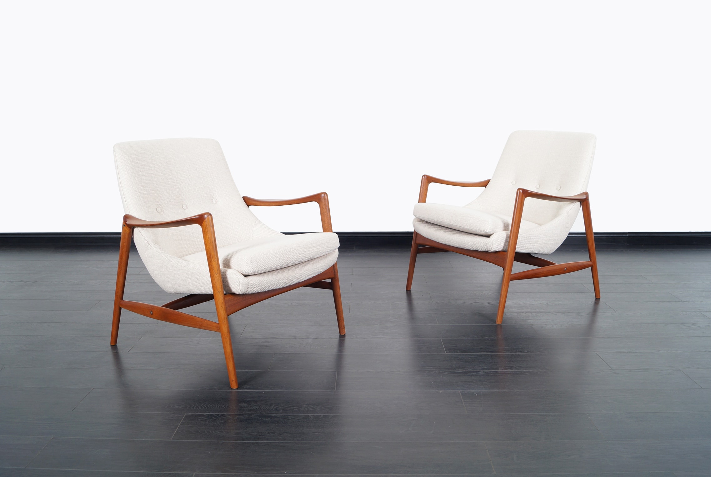 Norwegian Teak Lounge Chairs by Peter Wessel