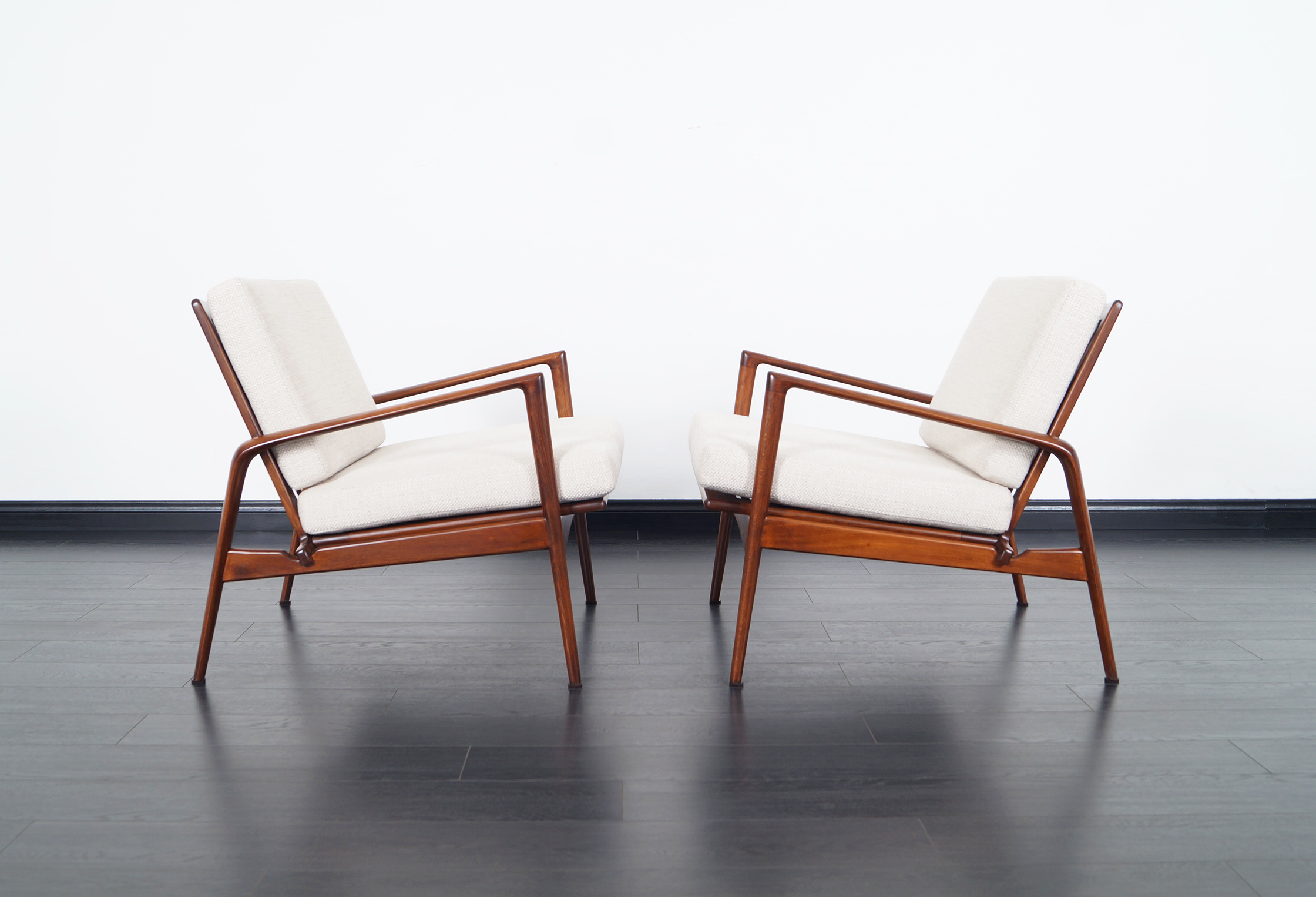 Danish Modern Lounge Chairs by Ib Kofod Larsen