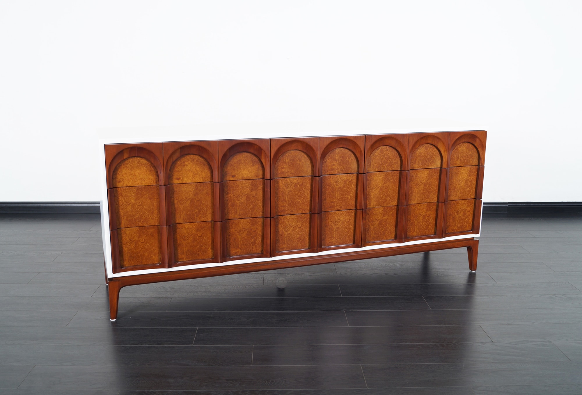 Mid Century Modern Walnut Dresser by Thomasville