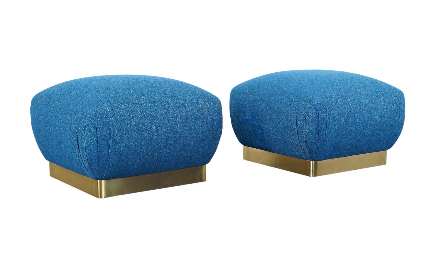 Vintage Oversized Brass Poufs by Marge Carson