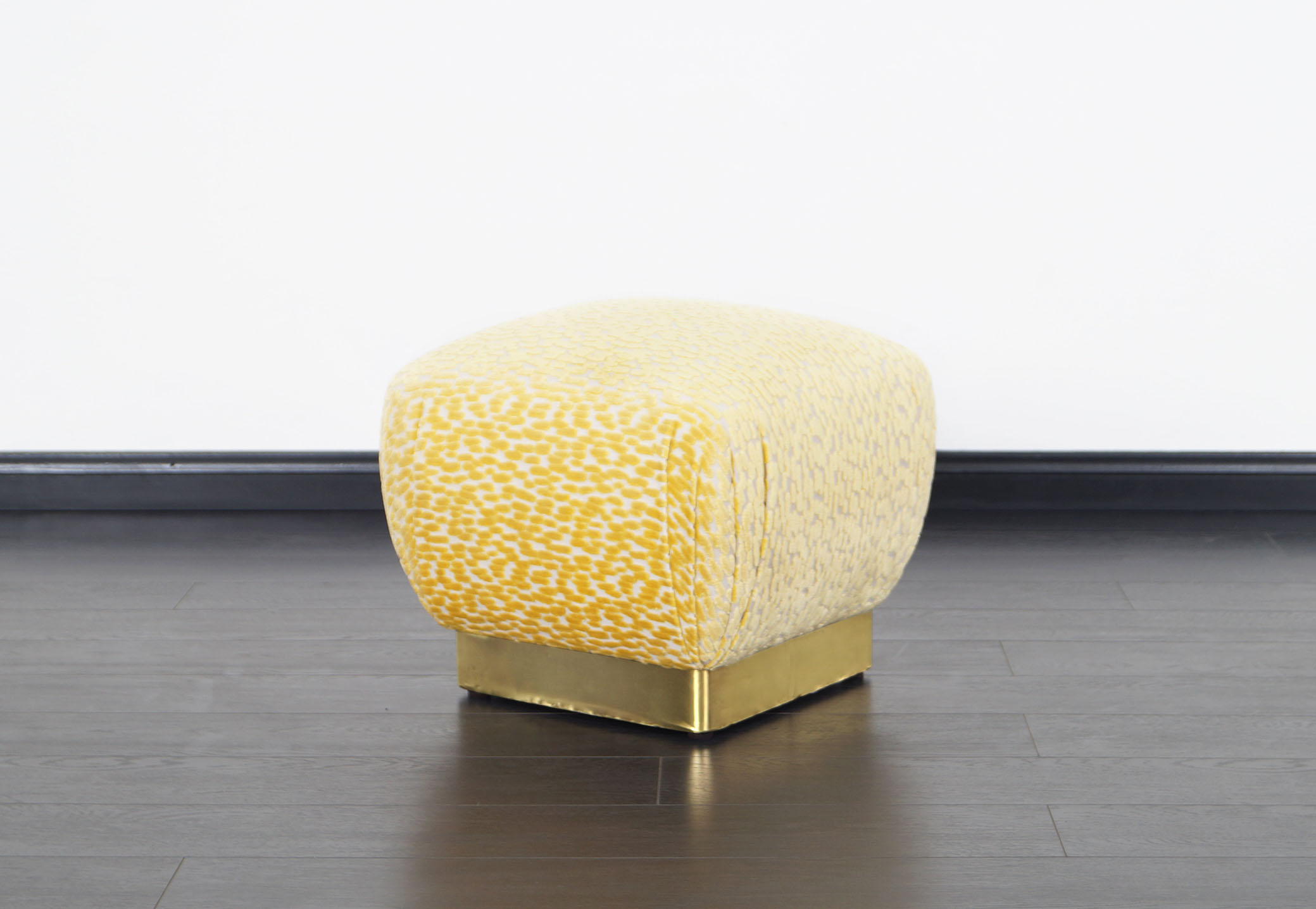 Vintage Brass Poufs by Marge Carson