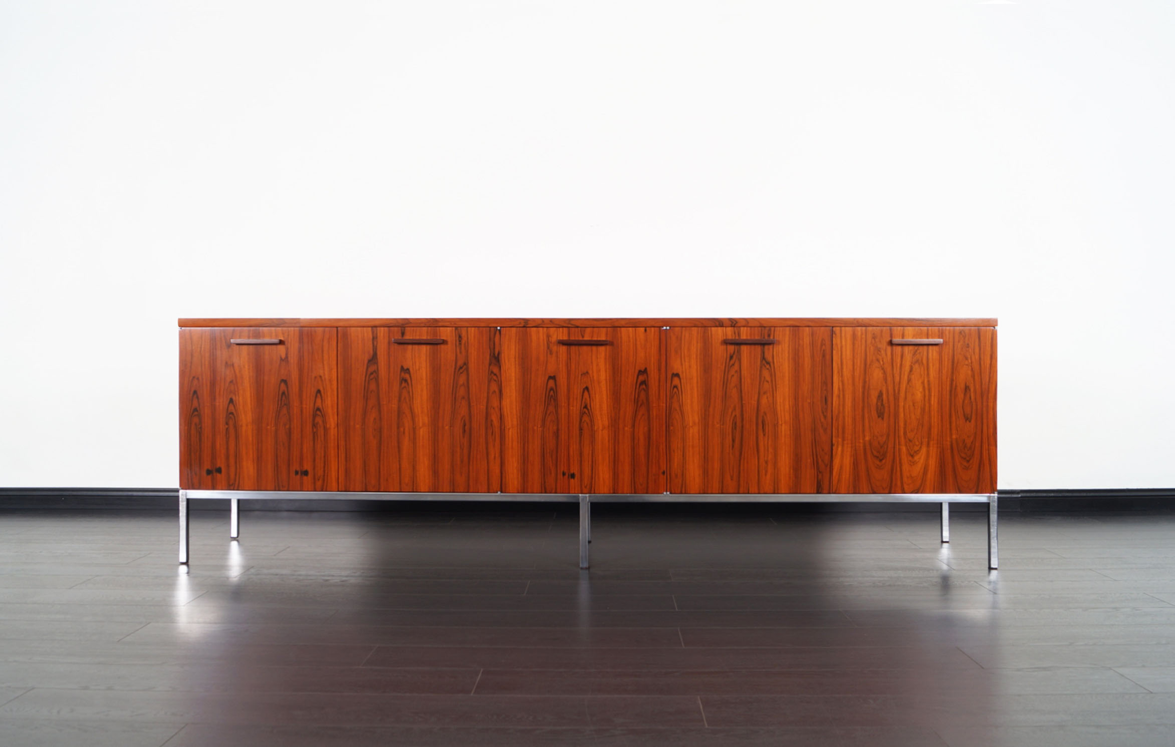 Vintage Rosewood Credenza Attributed to Florence Knoll