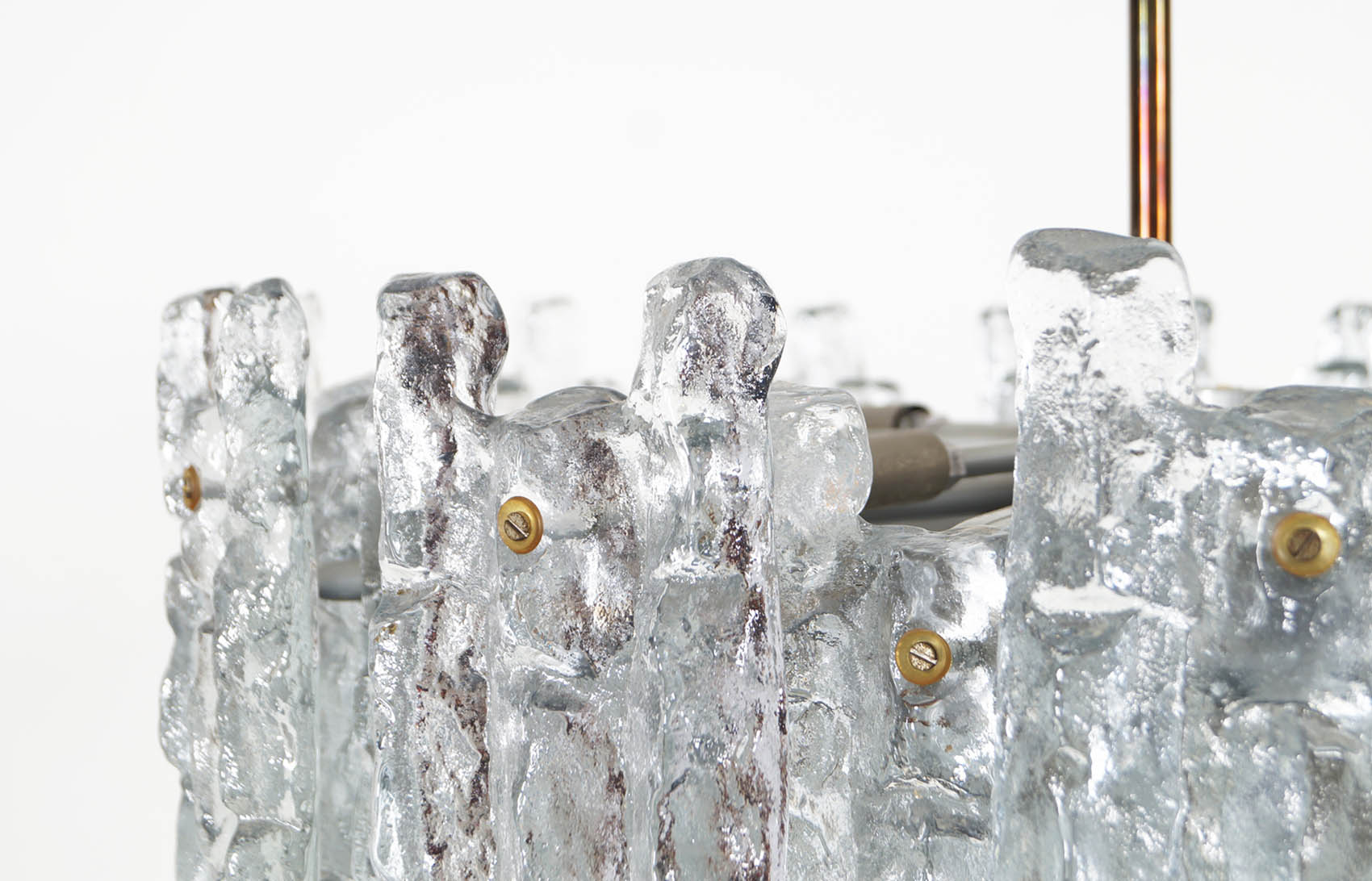 Austrian Soria Ice Glass Chandelier by J.T. Kalmar