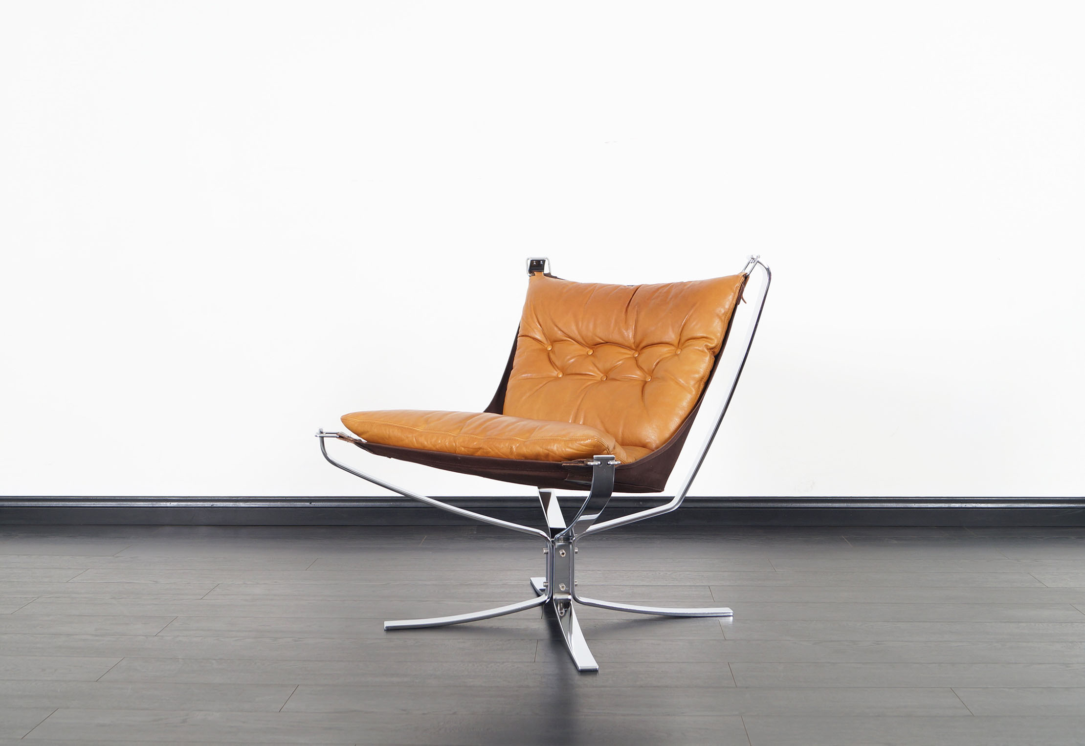 Vintage Chrome Falcon Lounge Chairs by Sigurd Ressell