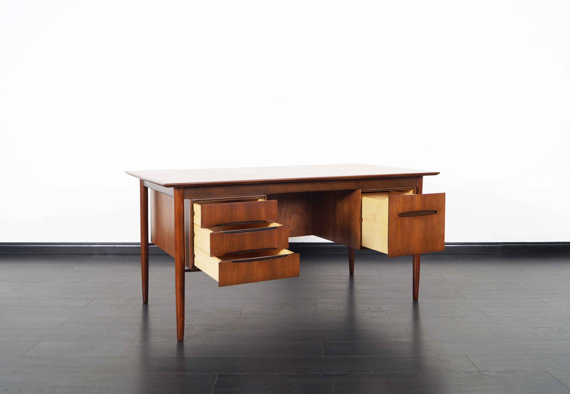 Danish Modern Walnut Desk by Ib Kofod Larsen