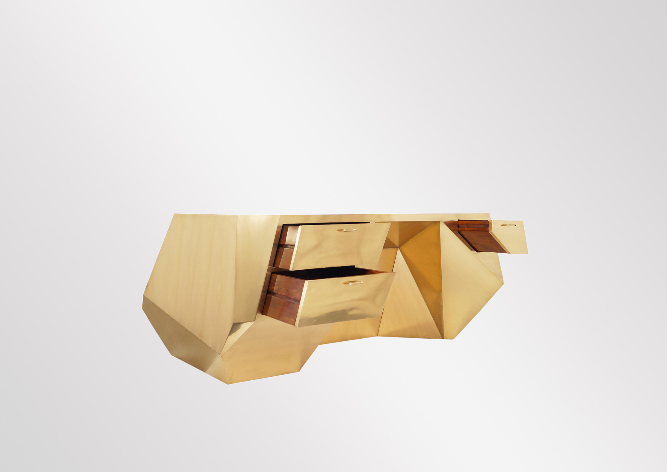 Monumental Brass Geometric Popova Desk