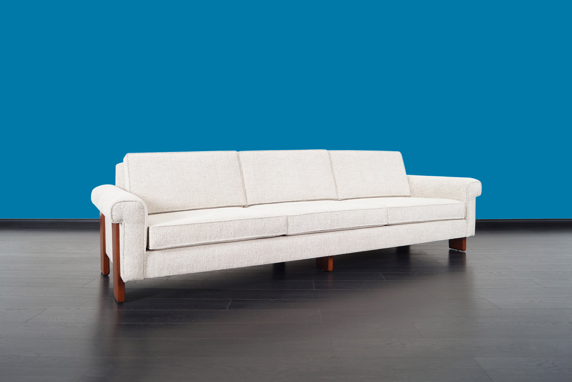 Mid Century Modern Walnut Sofa