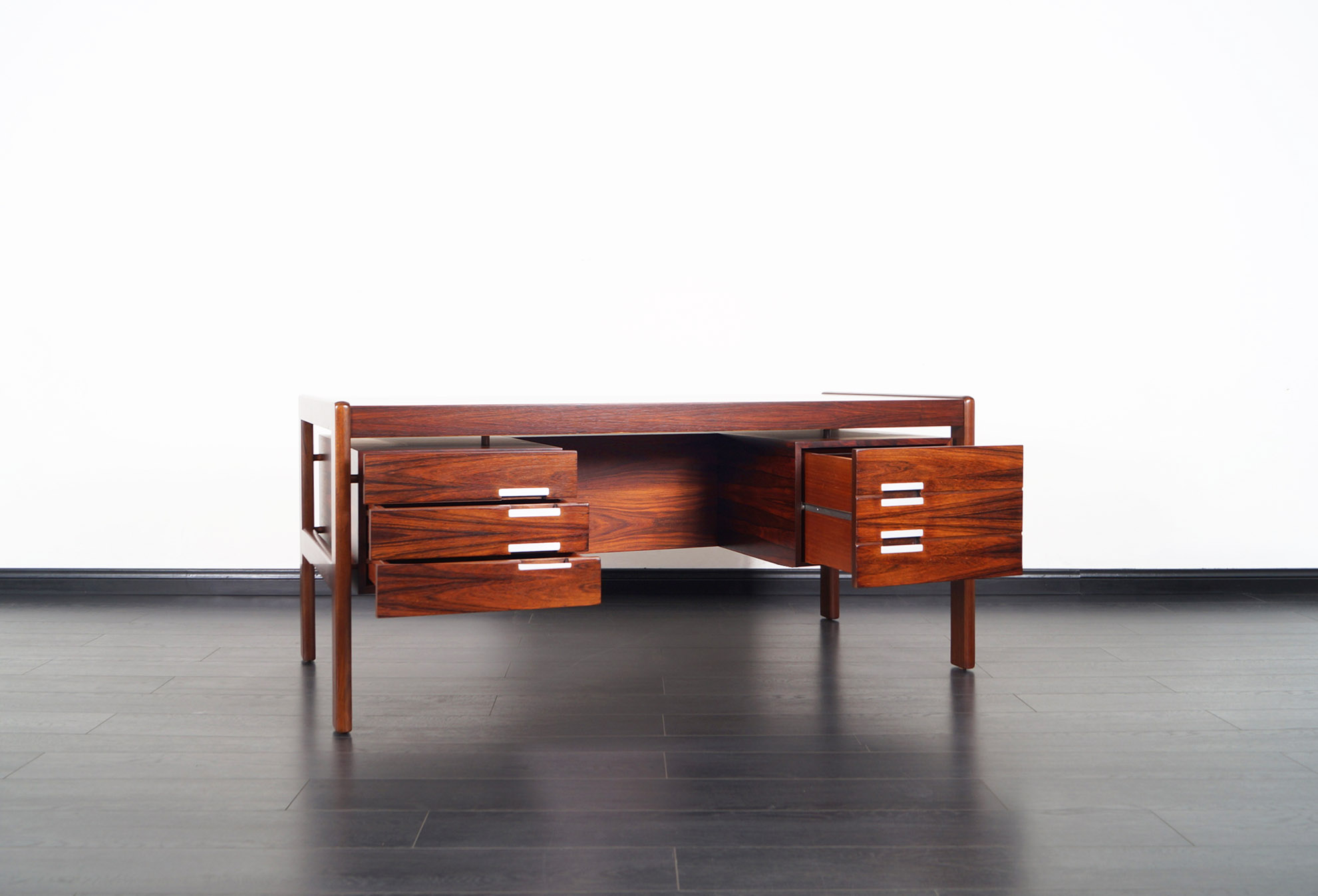 Danish Modern Rosewood Desk by Dyrlund