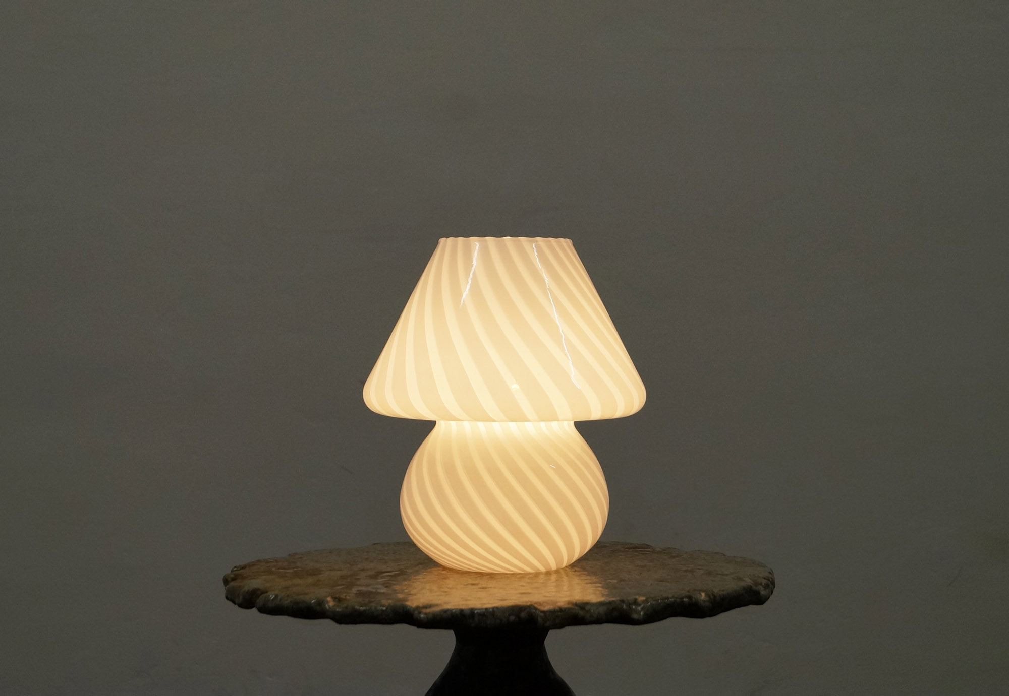 Vintage Murano Glass Mushroom Lamps by Vetri