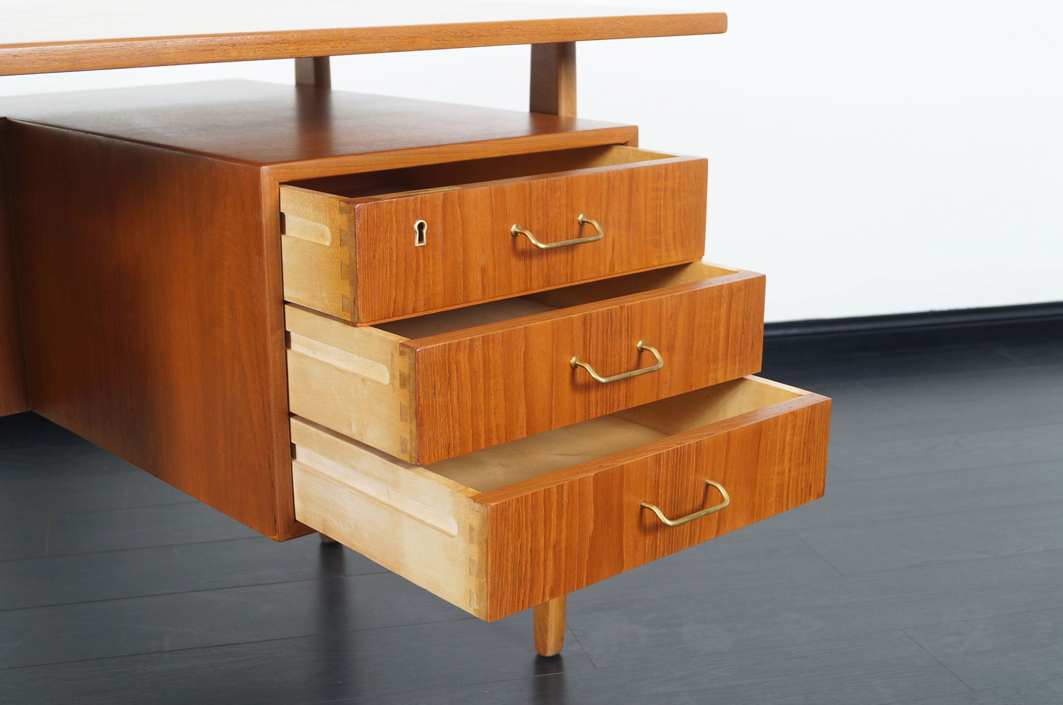 Danish Modern Teak Desk by Torben Standgaard