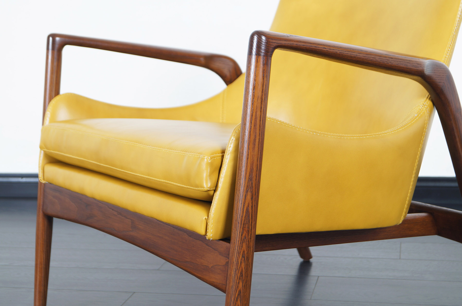 Danish Modern Leather Lounge Chairs by Ib Kofod Larsen