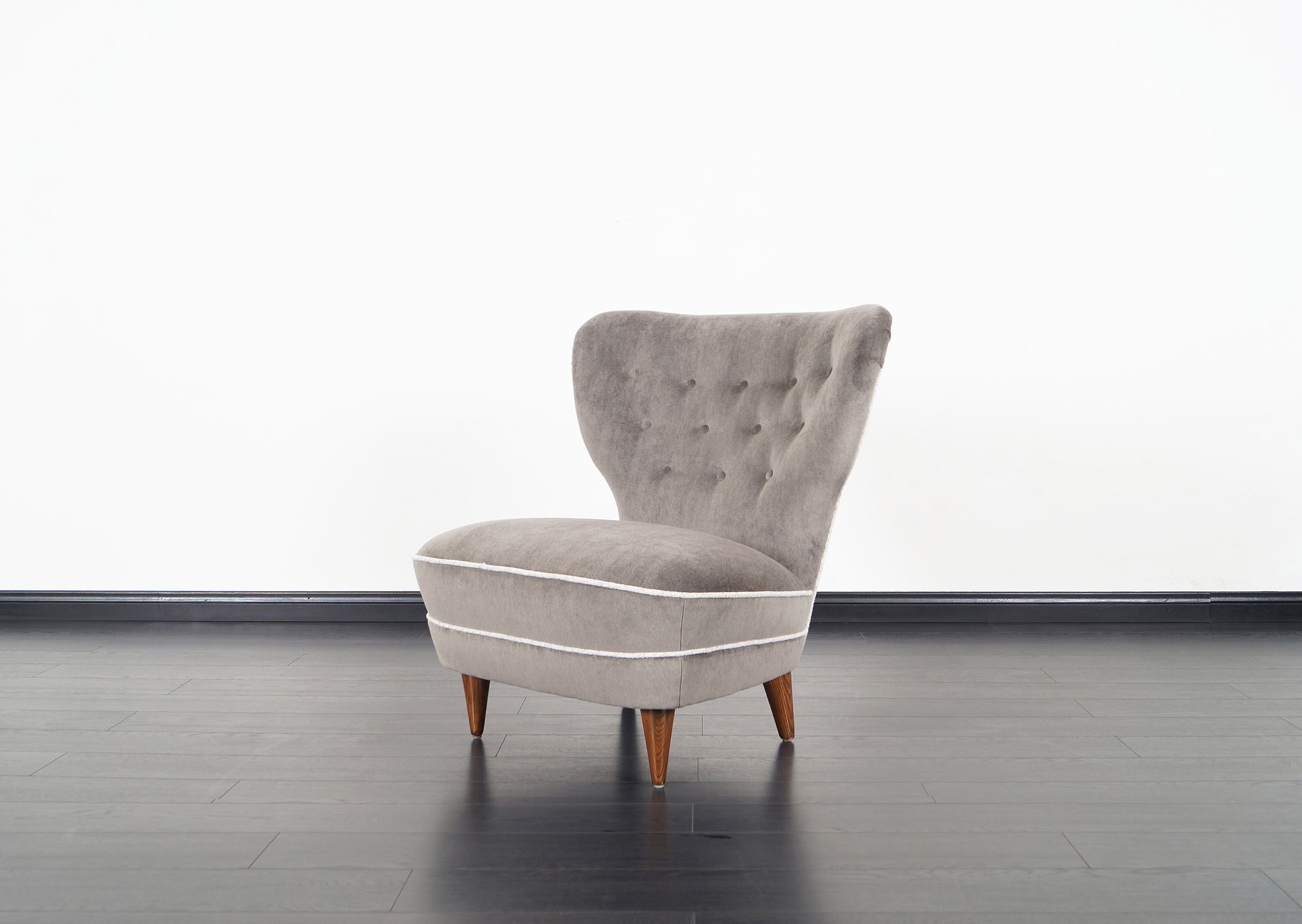 Vintage Tufted Wingback Lounge Chairs