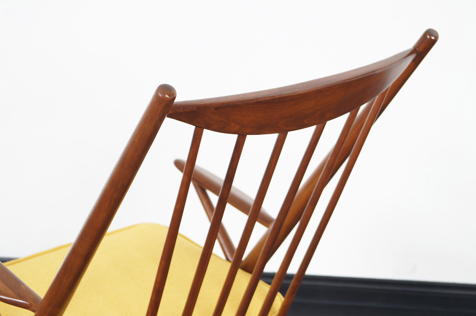 Danish Modern Walnut Rocking Chair by Frank Reenskaug