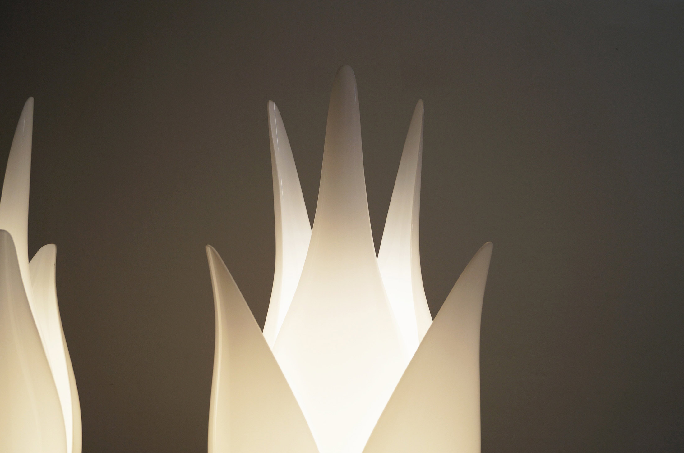 Vintage Oversized Tulip Lamps by Roger Rougier
