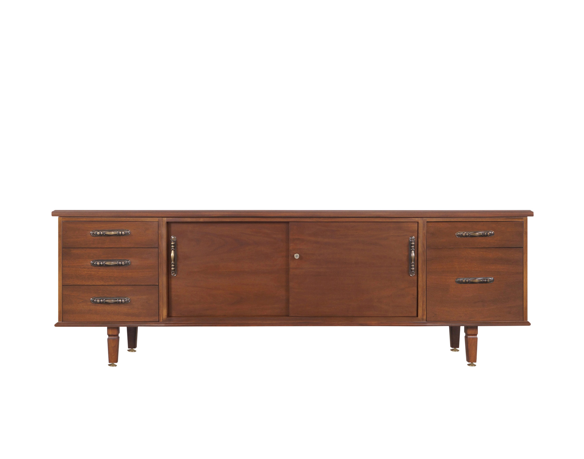 Vintage Walnut Credenza by Maurice Bailey for Monteverdi Young