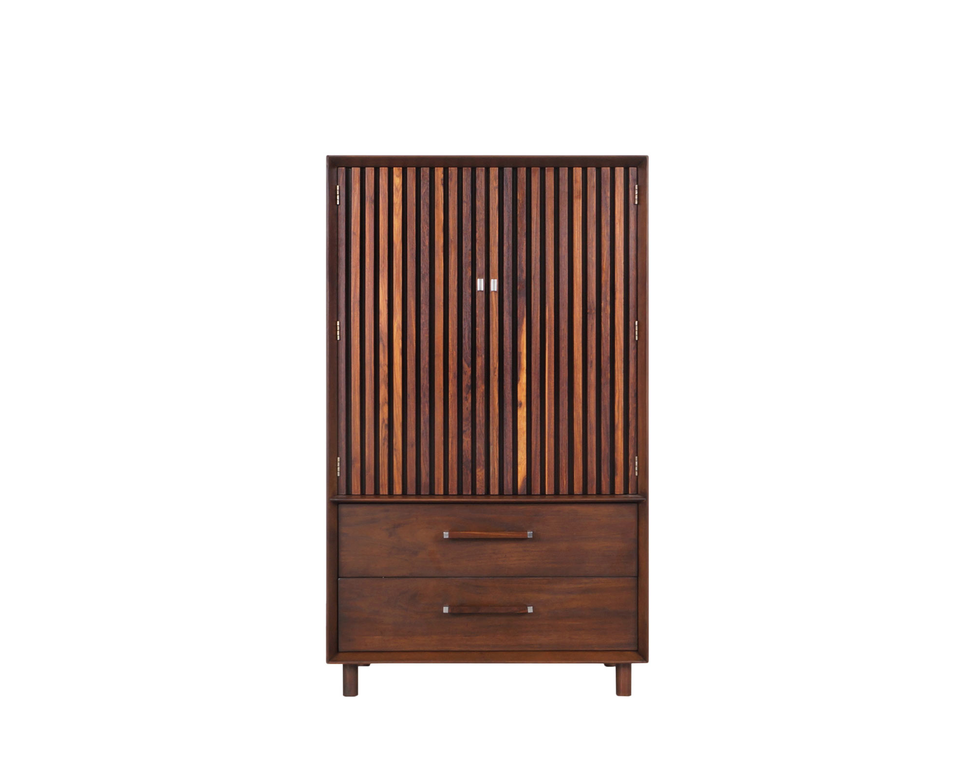 Mid Century Walnut and Rosewood Armoire by Lane