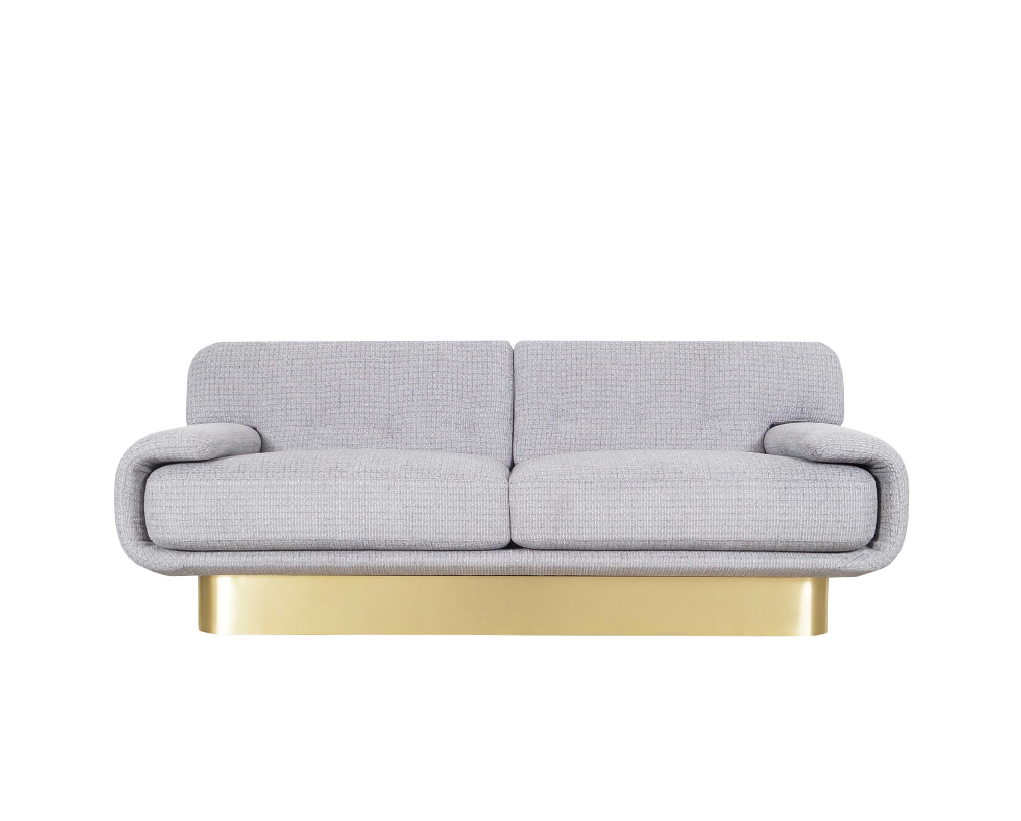 Mid Century Modern Brass Sofa