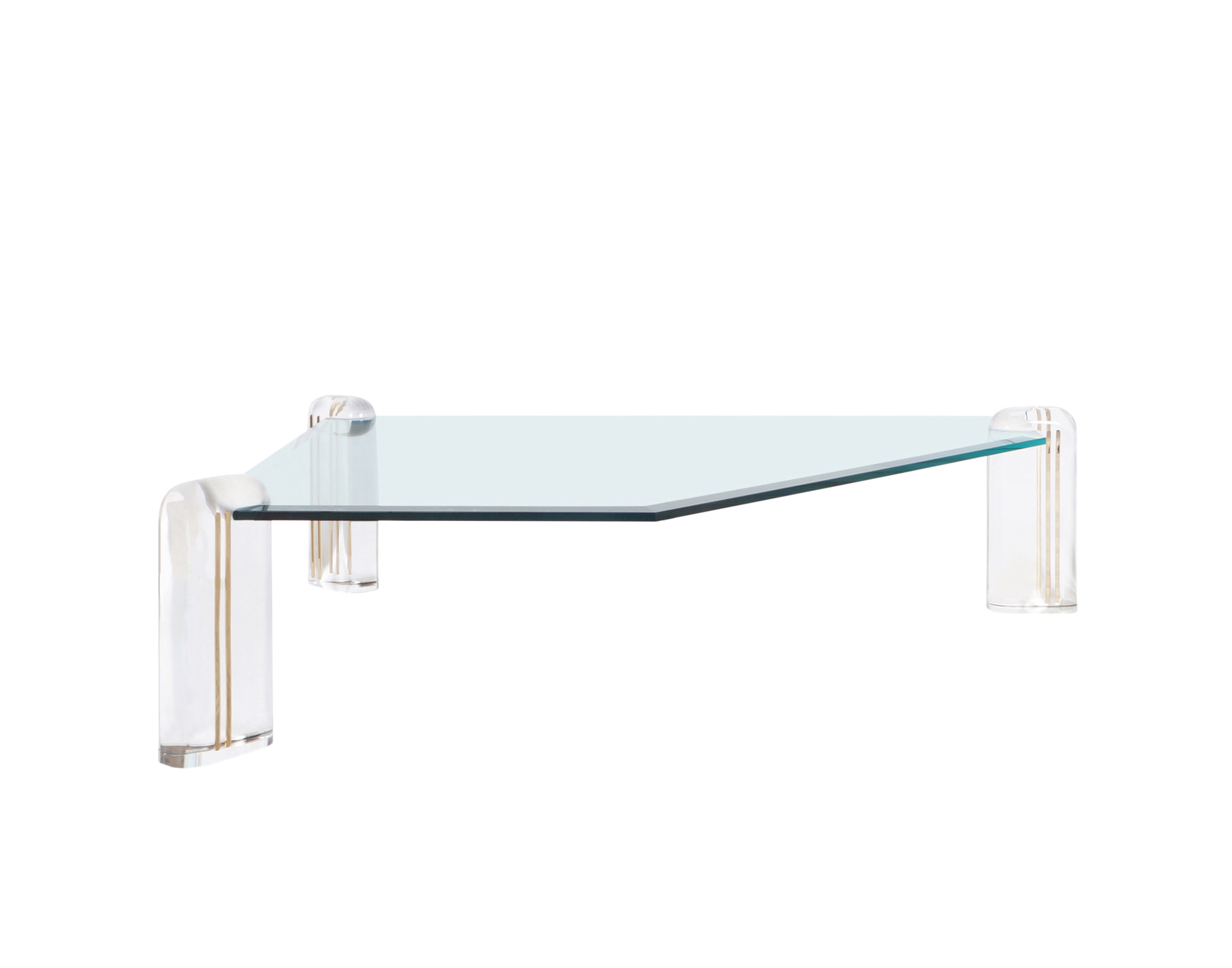 Exceptional Vintage Lucite and Glass Coffee Table by Karl Springer