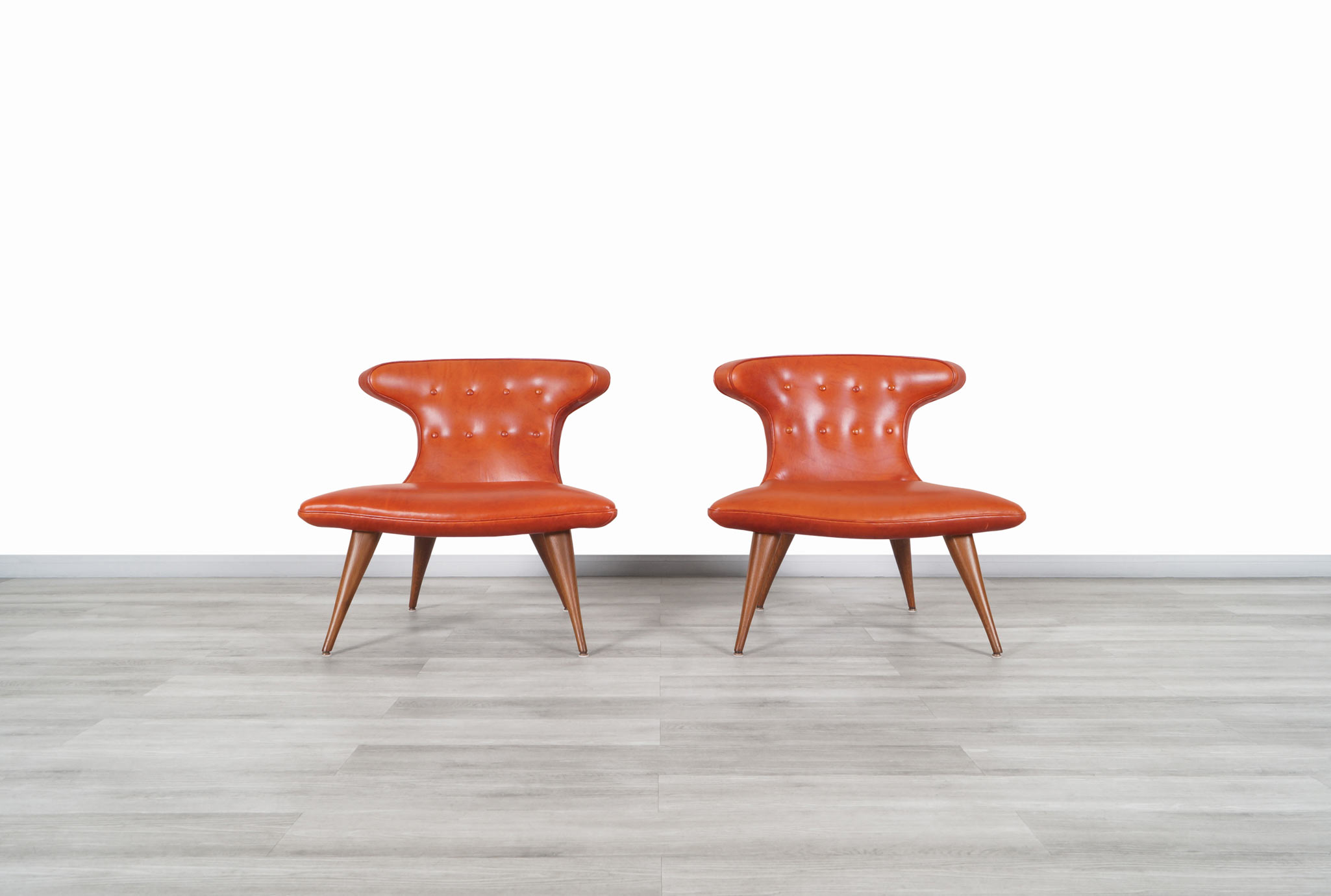 Vintage Leather Horn Chairs