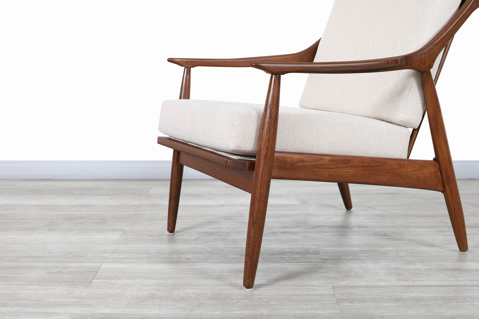 Mid Century Walnut Lounge Chairs by Milo Baughman for James Inc.