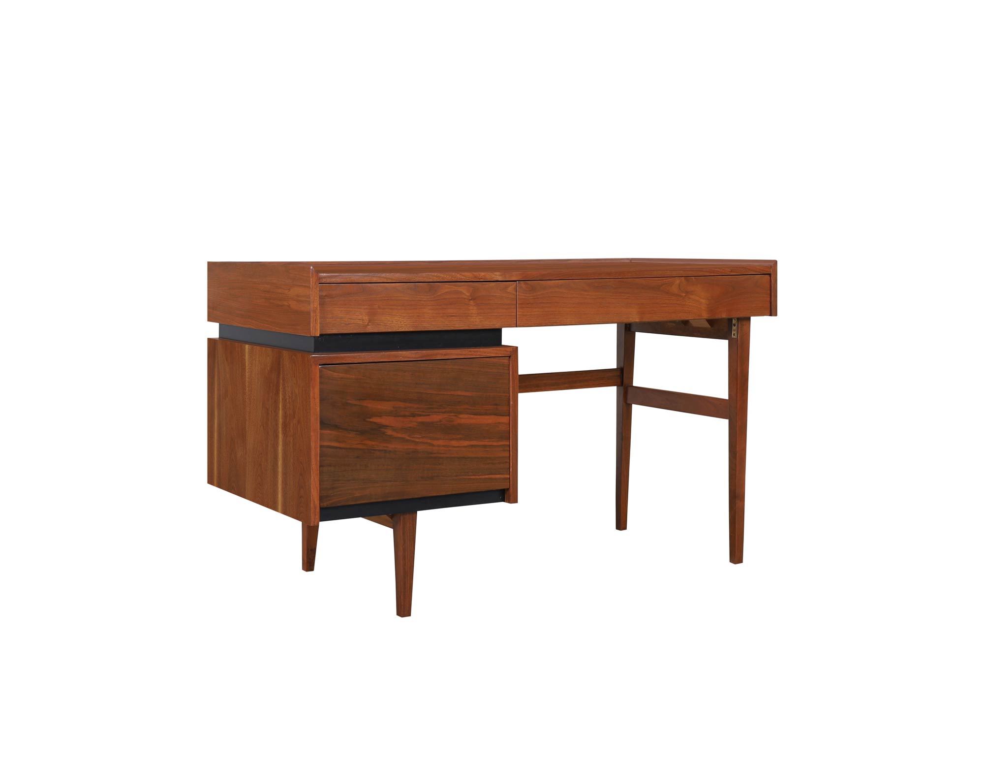 Vintage Walnut Esprit Desk by Merton L. Gershun for Dillingham
