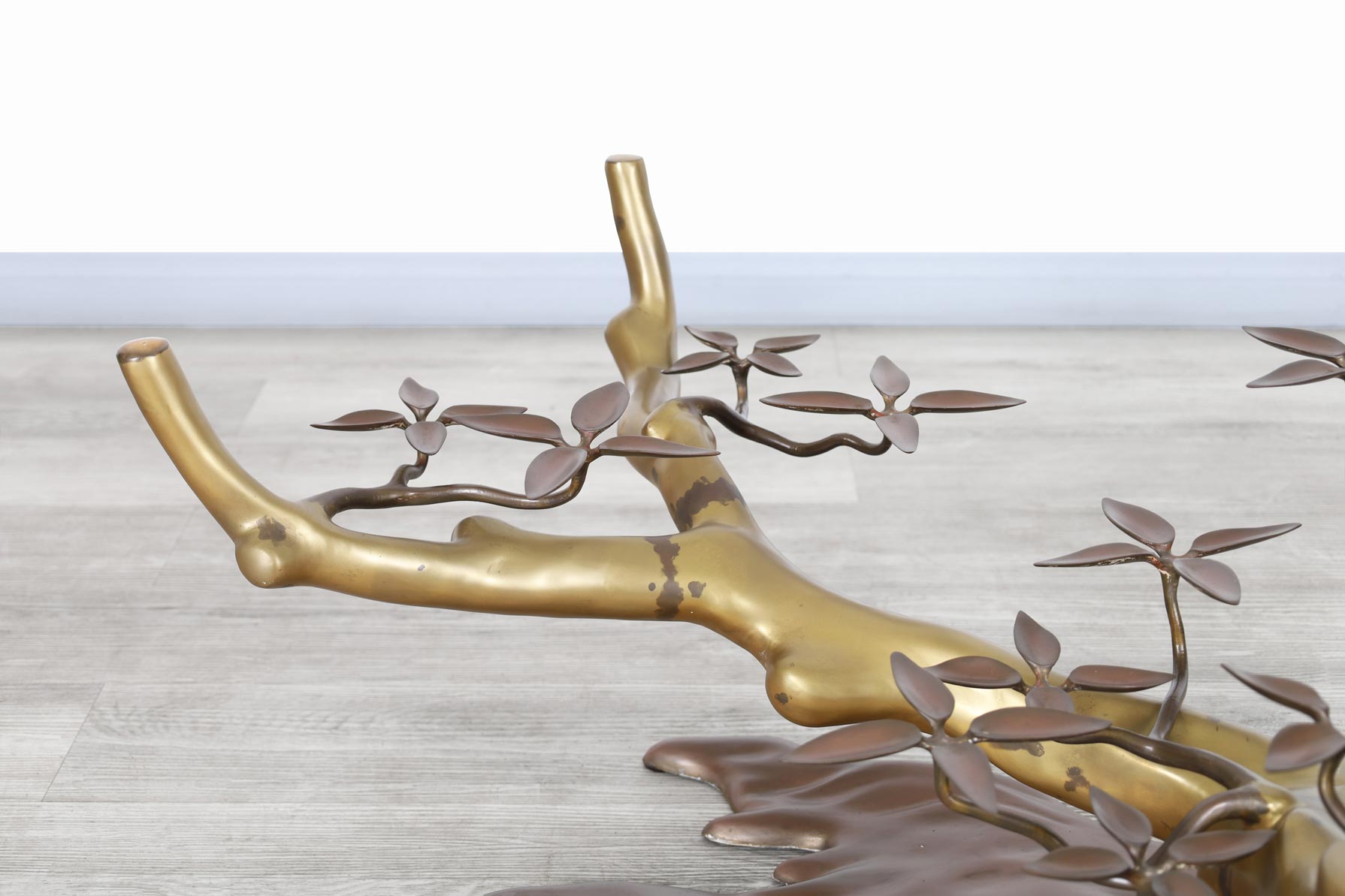Vintage Brass Bonsai Coffee Table by Willy Daro