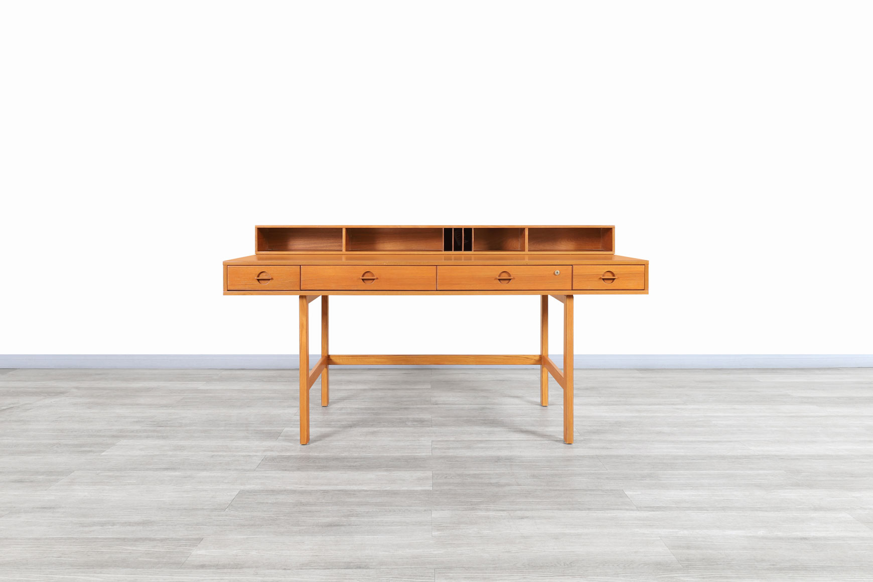 Danish Modern Flip Top Teak Desk by Peter Løvig Nielsen