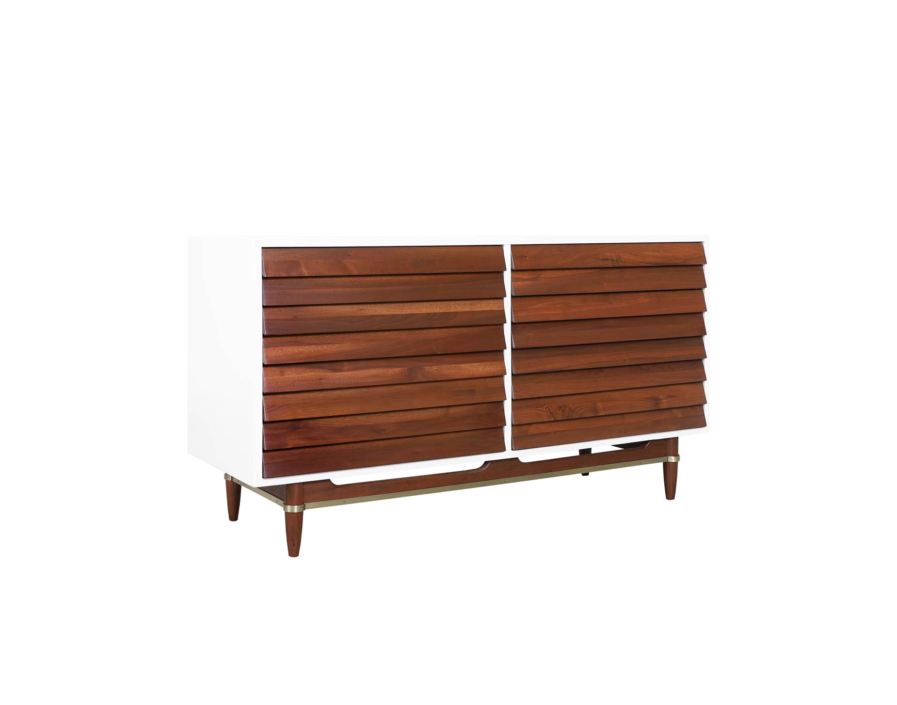 Mid Century Walnut and Lacquered Dresser by Merton L. Gershun for American of Martinsville