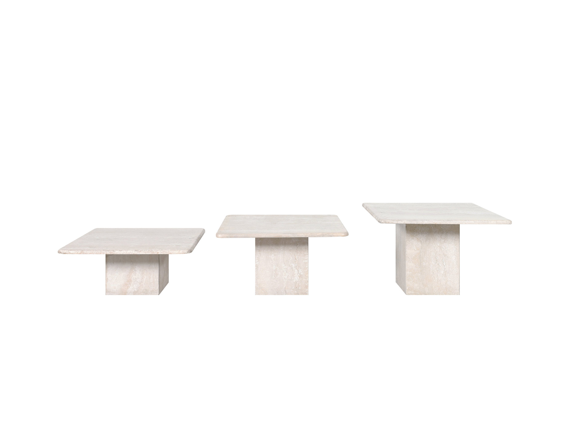 Italian Modernist Travertine Tables