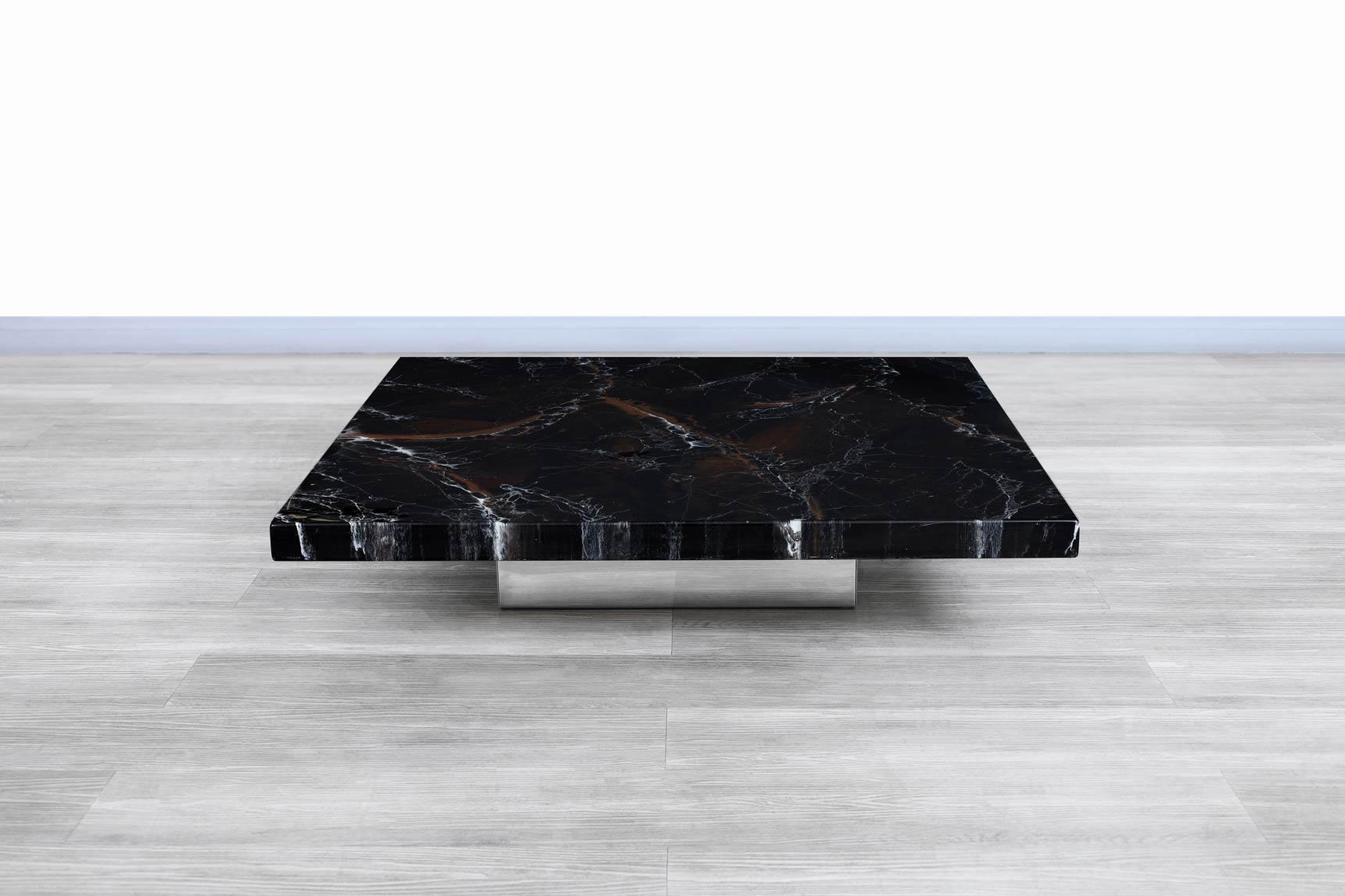 Italian Modernist Faux Marble Cocktail Table by Willy Rizzo