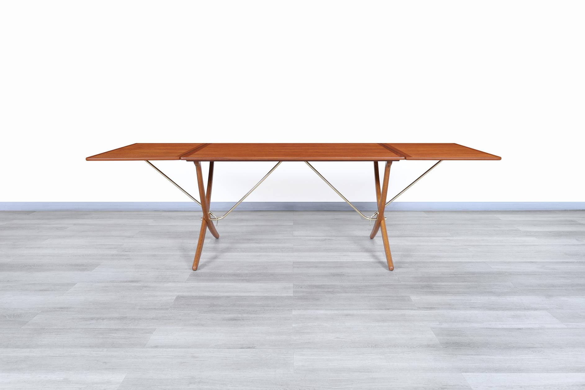 Danish Modern AT-304 Teak and Oak Dining Table by Hans J. Wegner