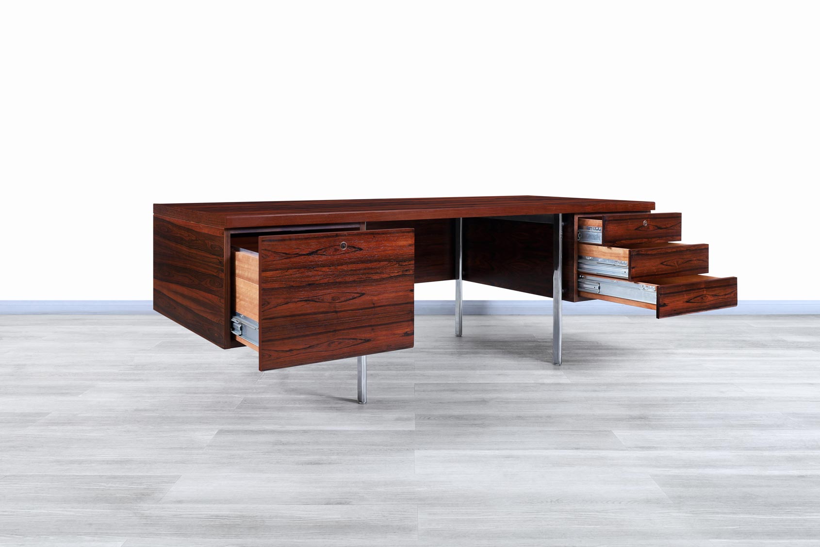 Danish Modern Executive Brazilian Rosewood Desk