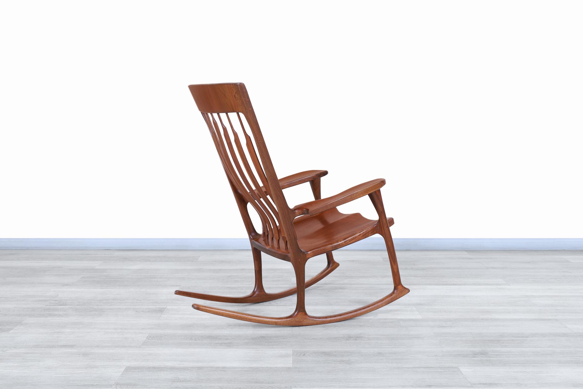 20th Century American Studio Craft Walnut Rocking Chair
