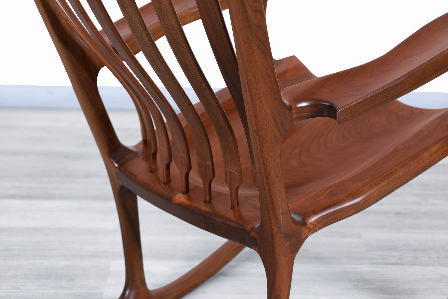 20th Century American Studio Craft Walnut Rocking Chair