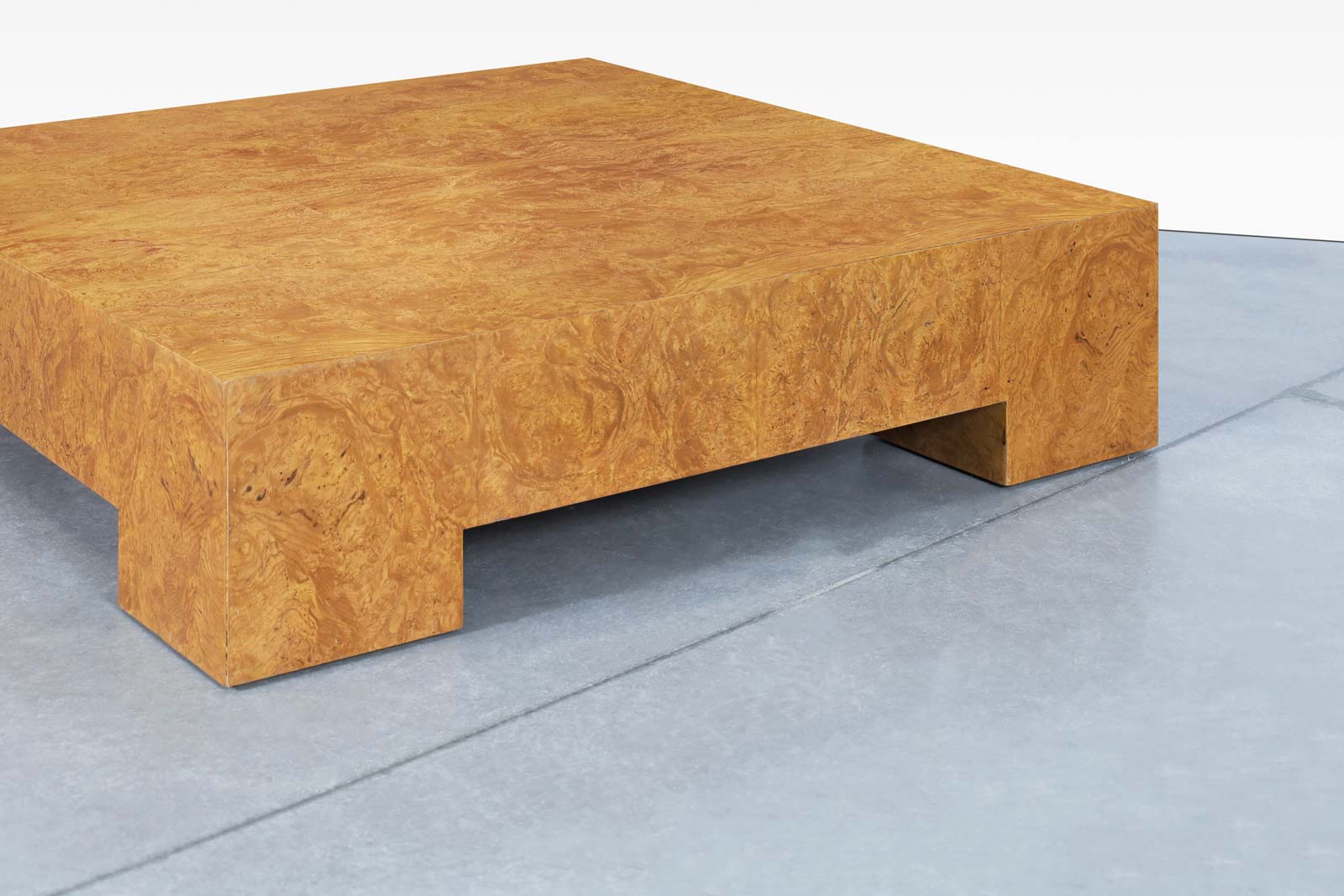Vintage Oversized Burl Wood Coffee Table by Milo Baughman for Thayer Coggin